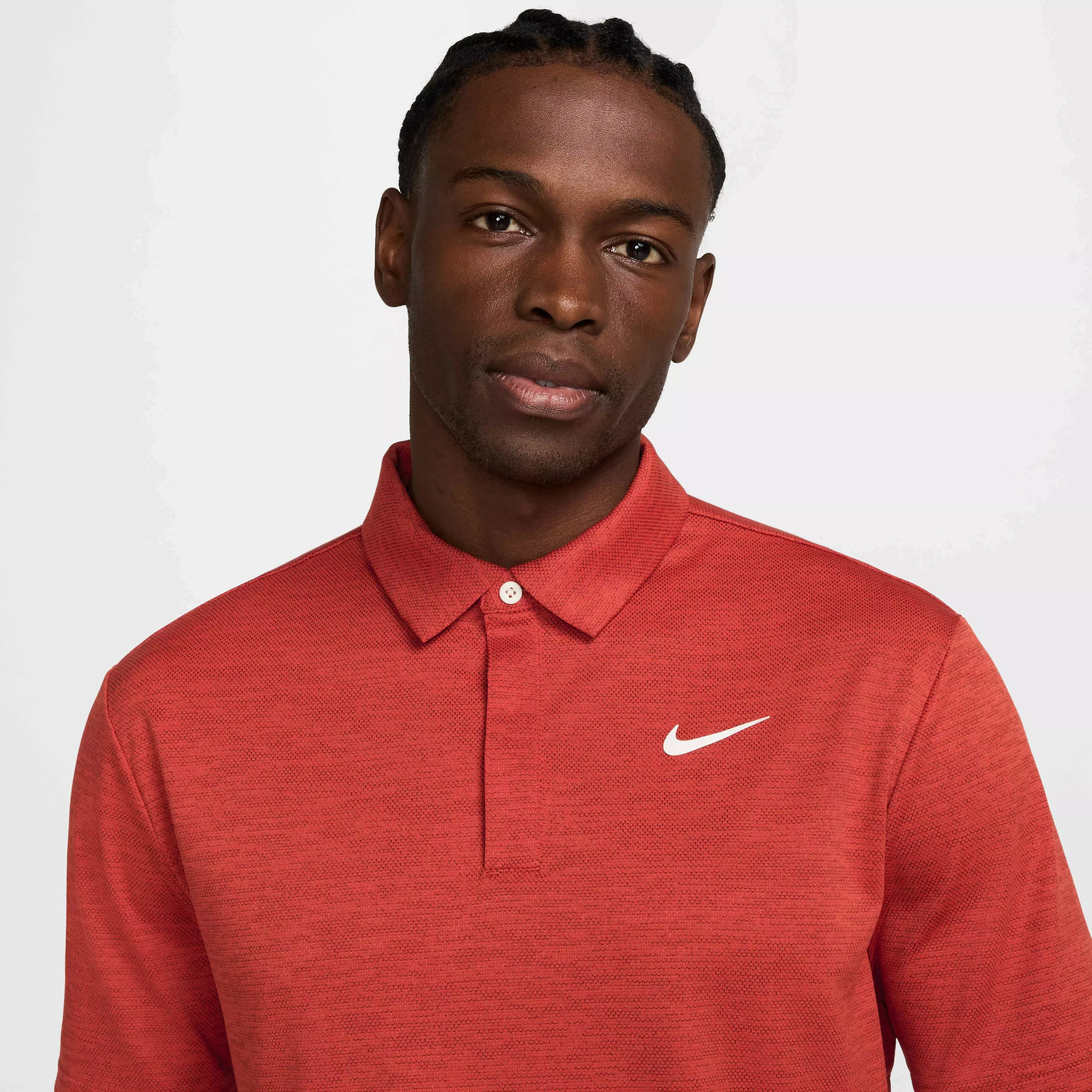 Nike Men's Tour Jacquard Dri-FIT Golf Polo - RED