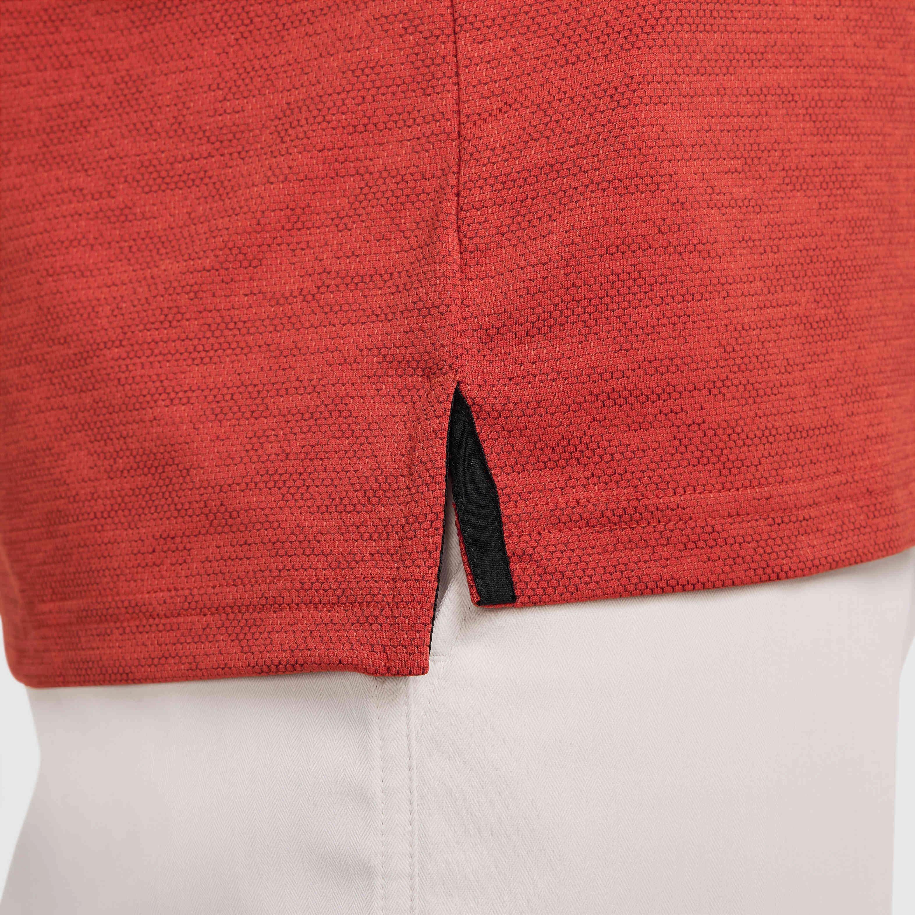 Nike Men's Tour Jacquard Dri-FIT Golf Polo - RED Thumbnail View 4