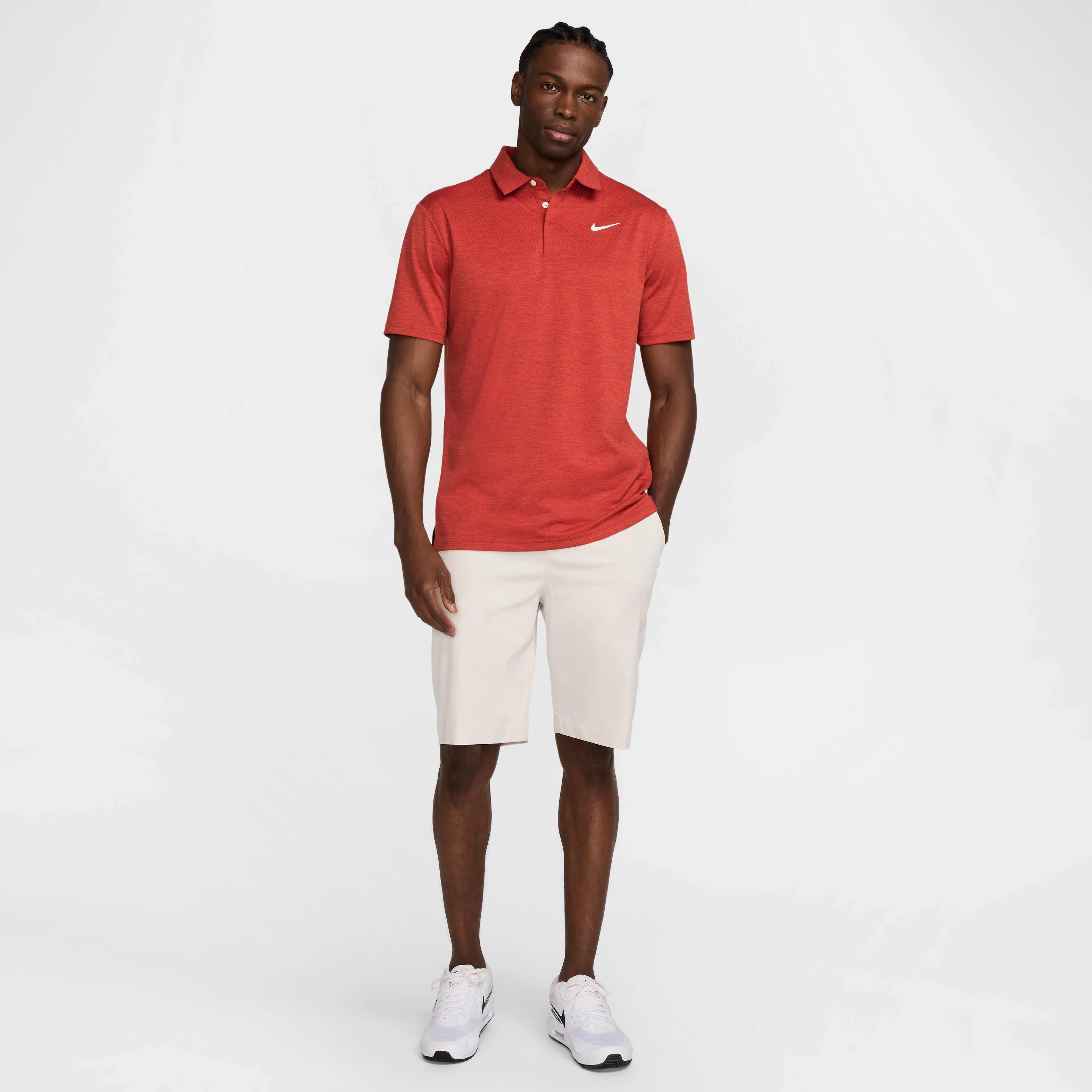 Nike Men's Tour Jacquard Dri-FIT Golf Polo - RED Thumbnail View 6