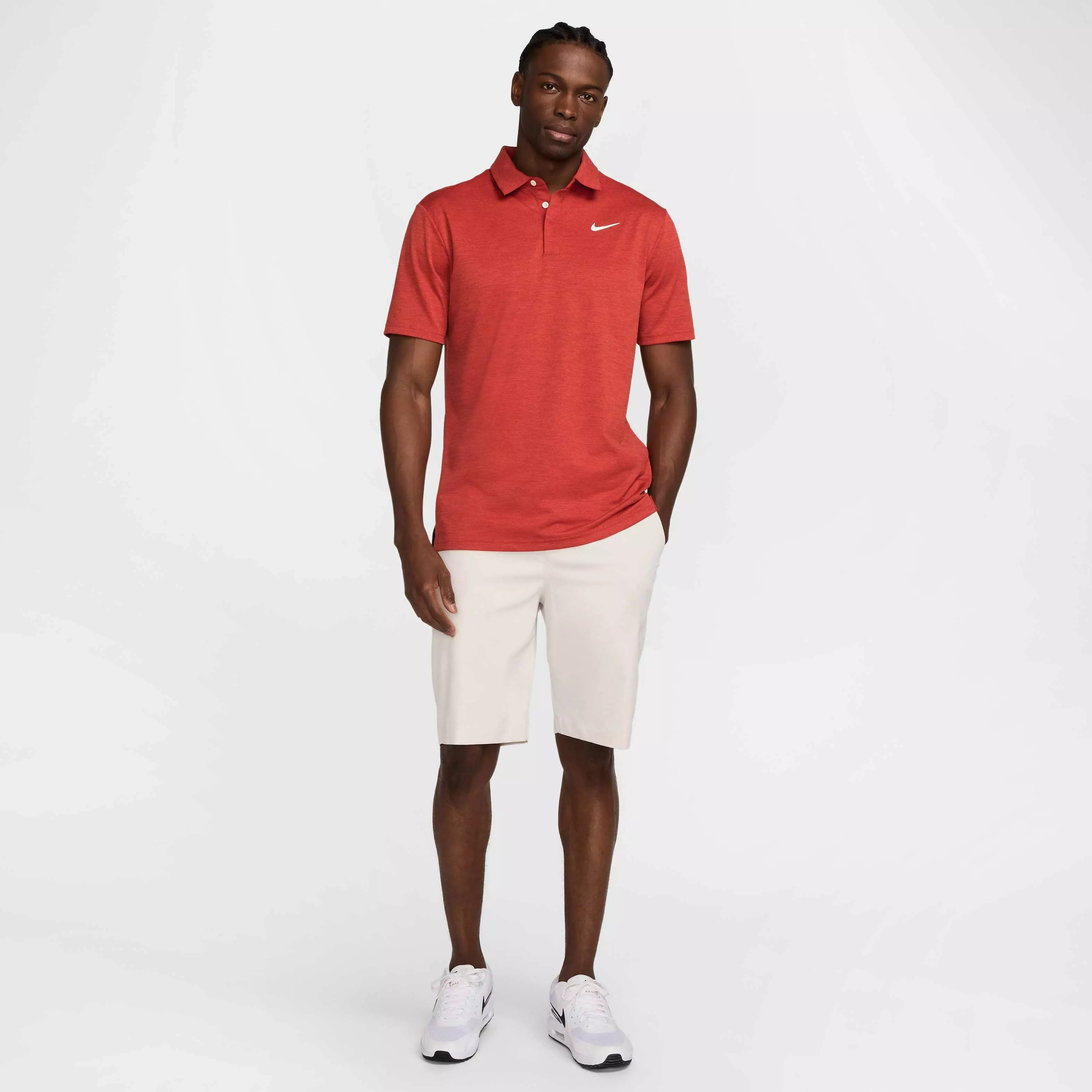 Nike Men's Tour Jacquard Dri-FIT Golf Polo - RED