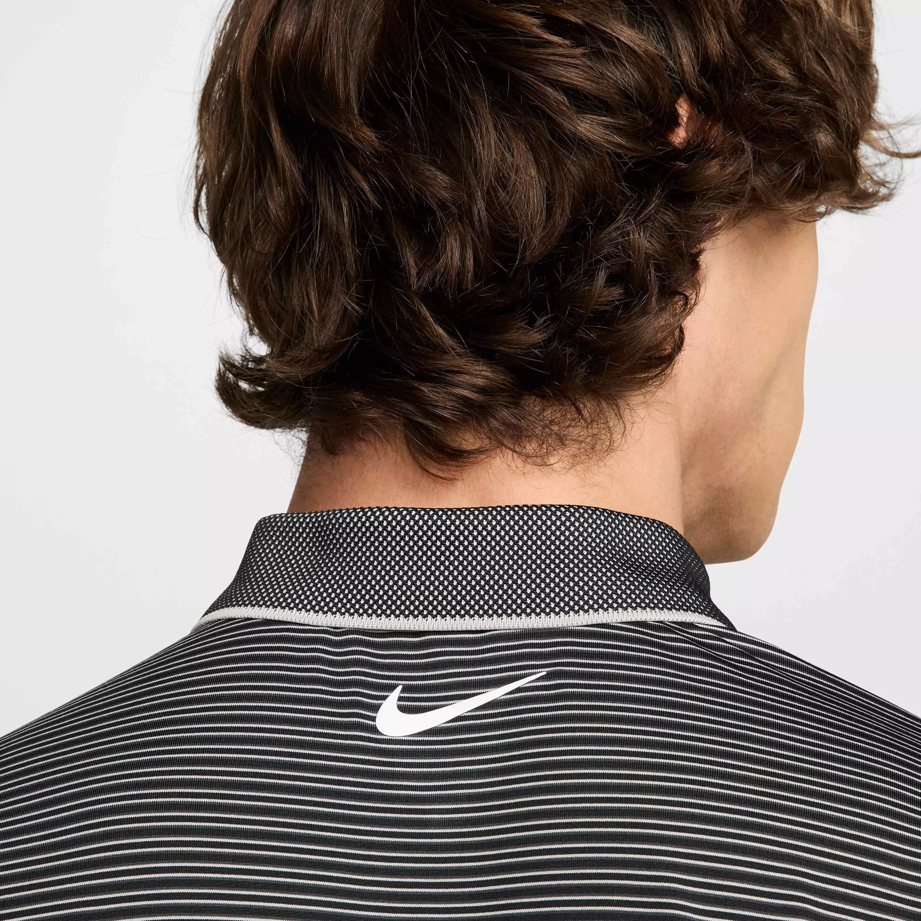 Nike Men's Tour Dri-FIT Striped Golf Polo - BLACK
