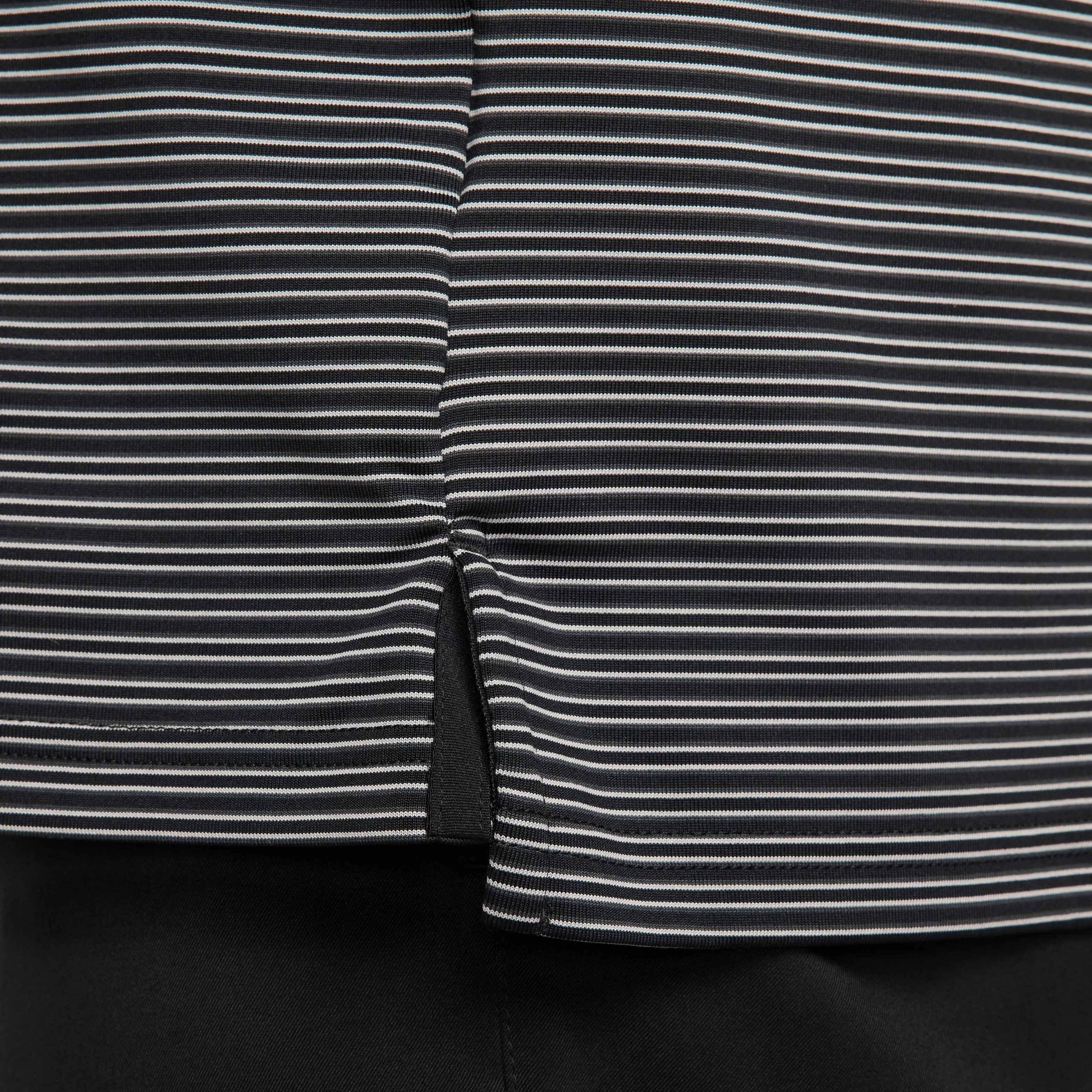Nike Men's Tour Dri-FIT Striped Golf Polo - BLACK Thumbnail View 6