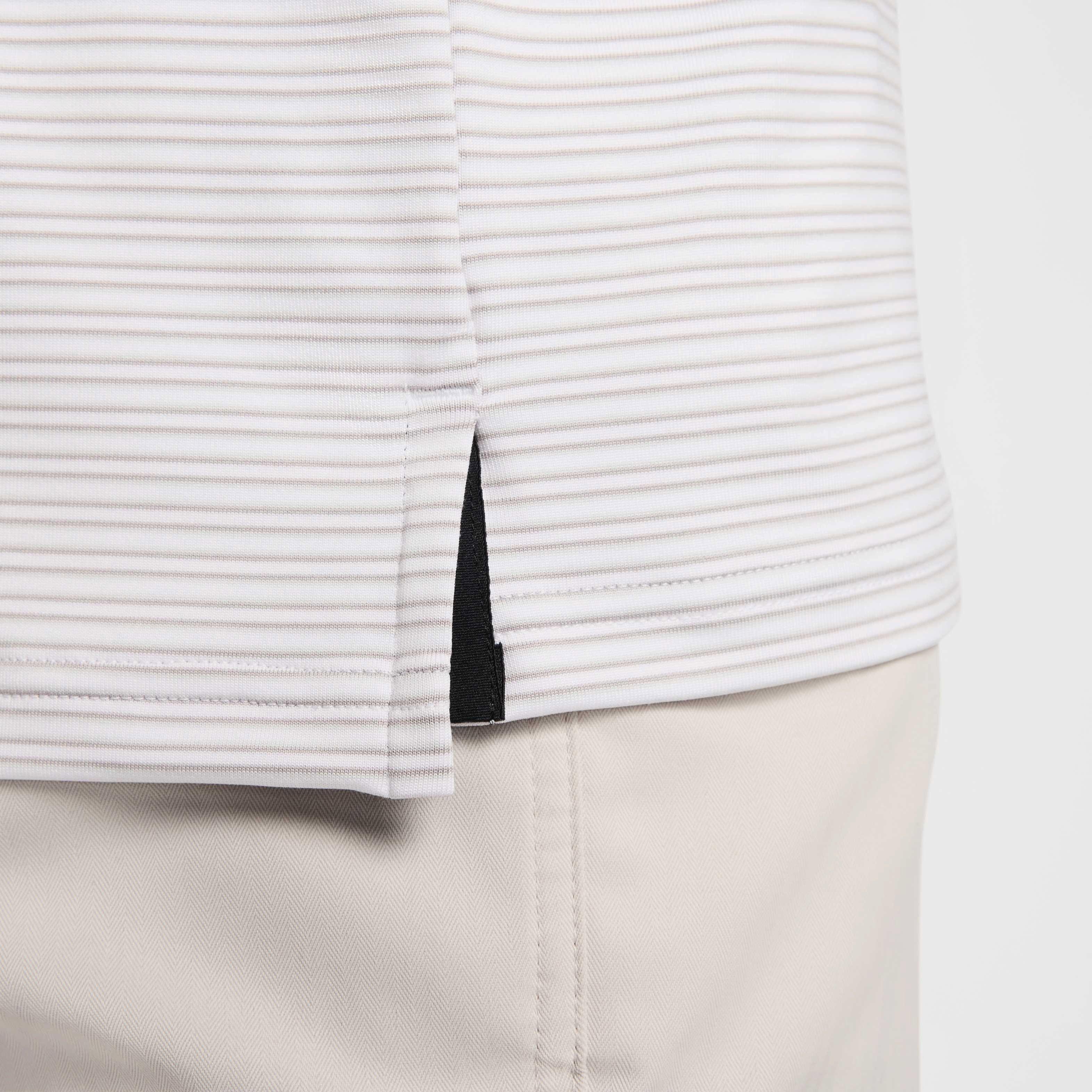 Nike Men's Tour Dri-FIT Striped Golf Polo - WHITE Thumbnail View 5
