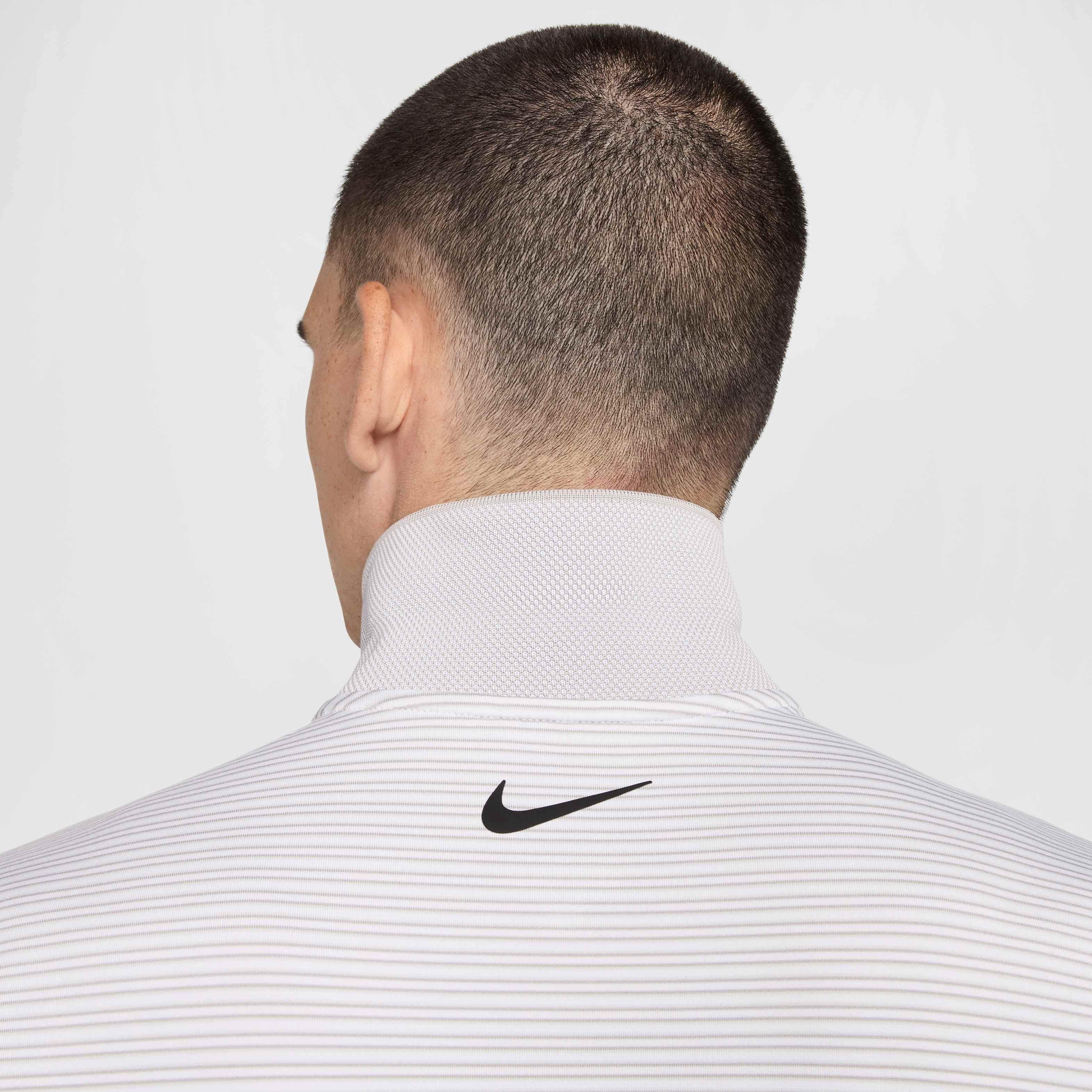 Nike Men's Tour Dri-FIT Striped Golf Polo - WHITE Thumbnail View 6