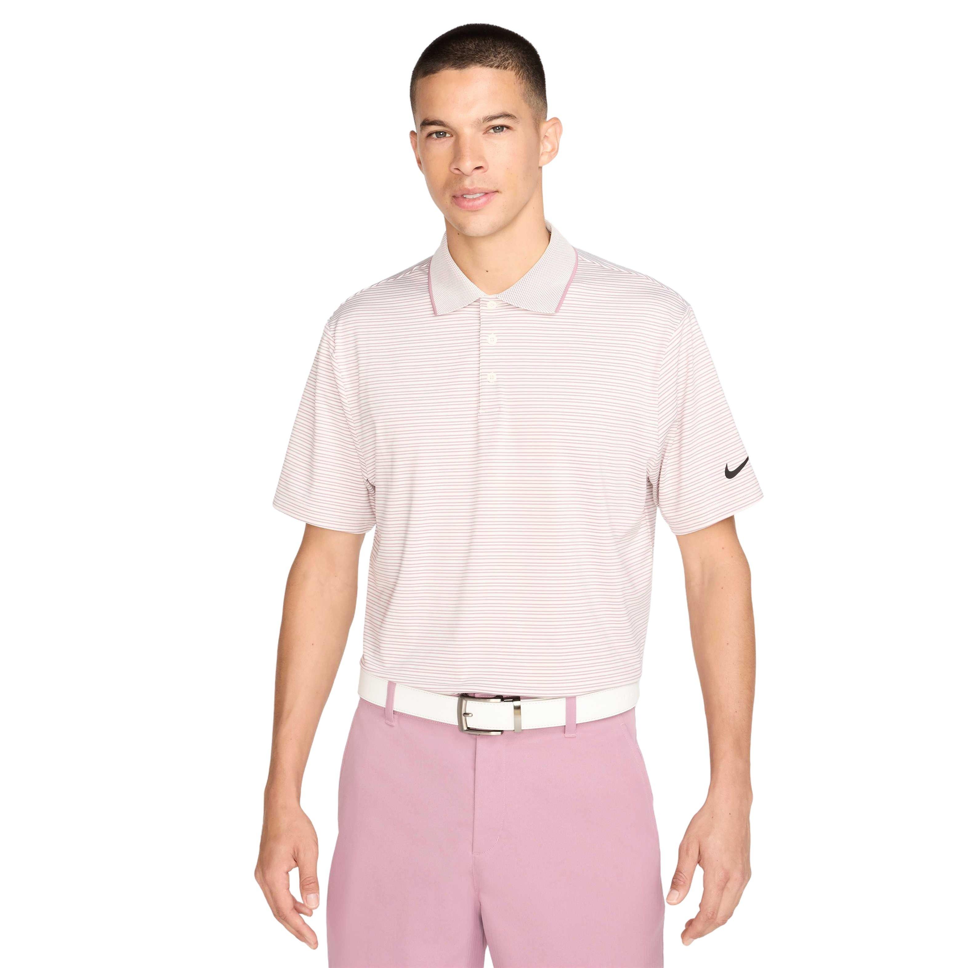 Nike Men's Tour Dri-FIT Striped Golf Polo - IVORY Thumbnail View 1