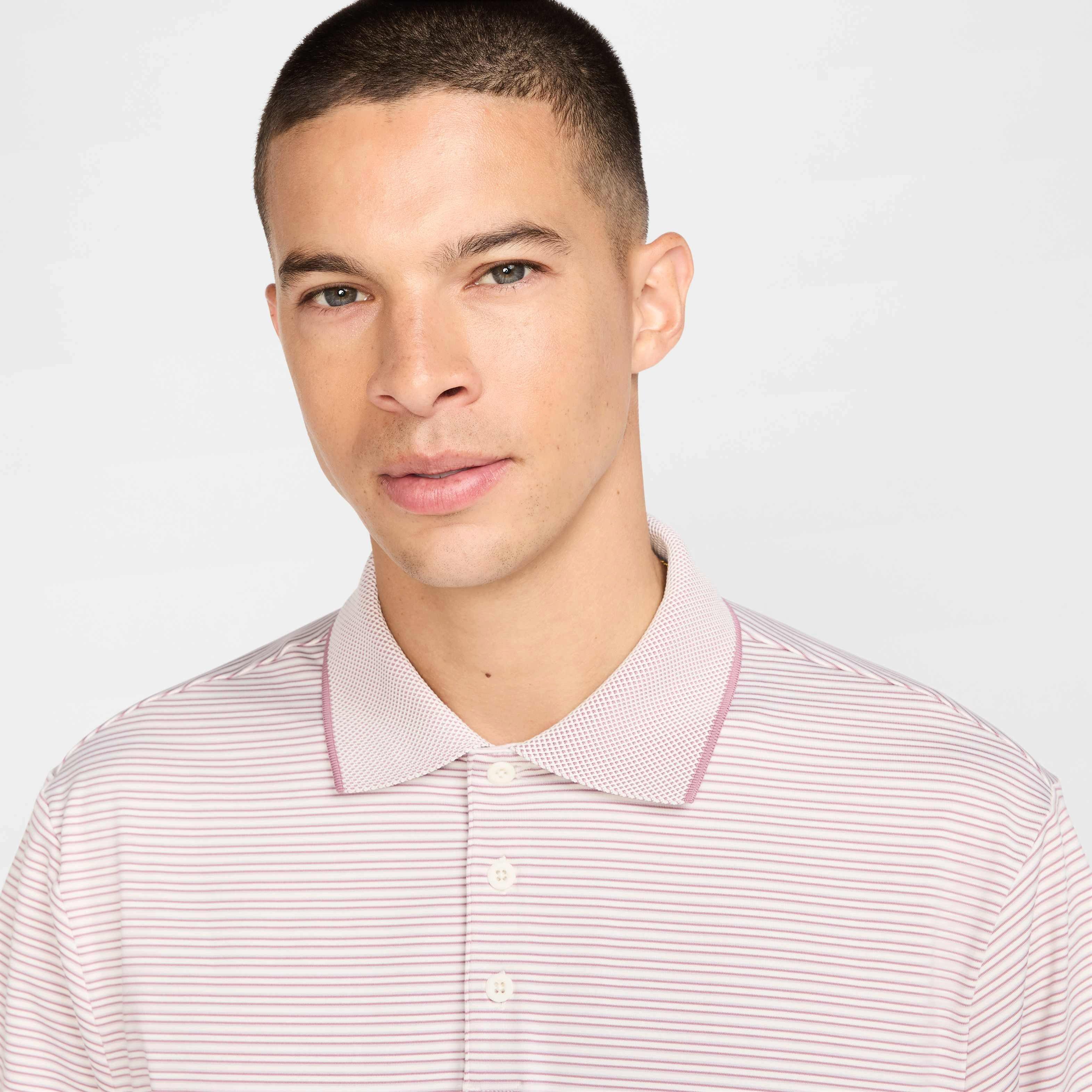 Nike Men's Tour Dri-FIT Striped Golf Polo - IVORY Thumbnail View 3