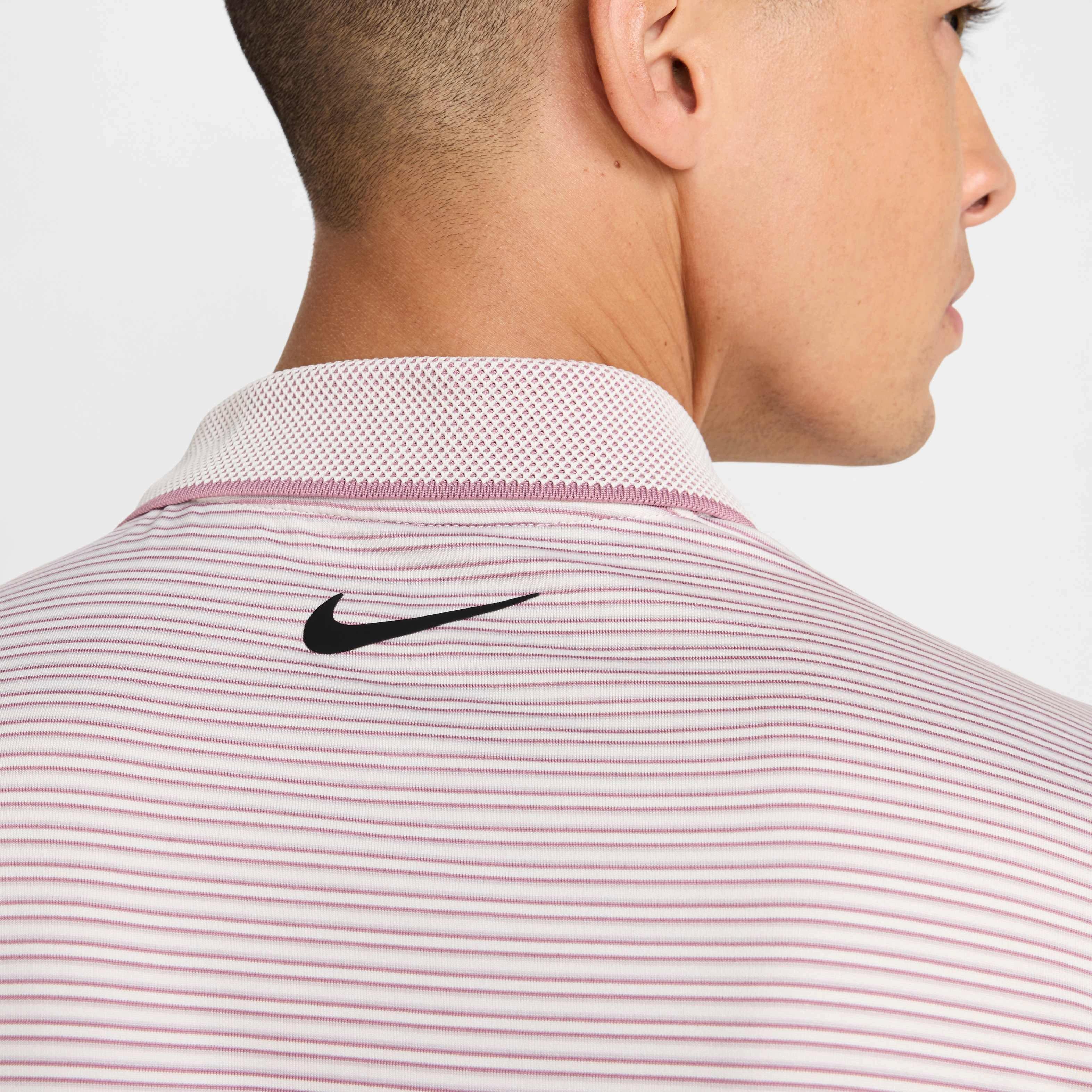 Nike Men's Tour Dri-FIT Striped Golf Polo - IVORY Thumbnail View 5