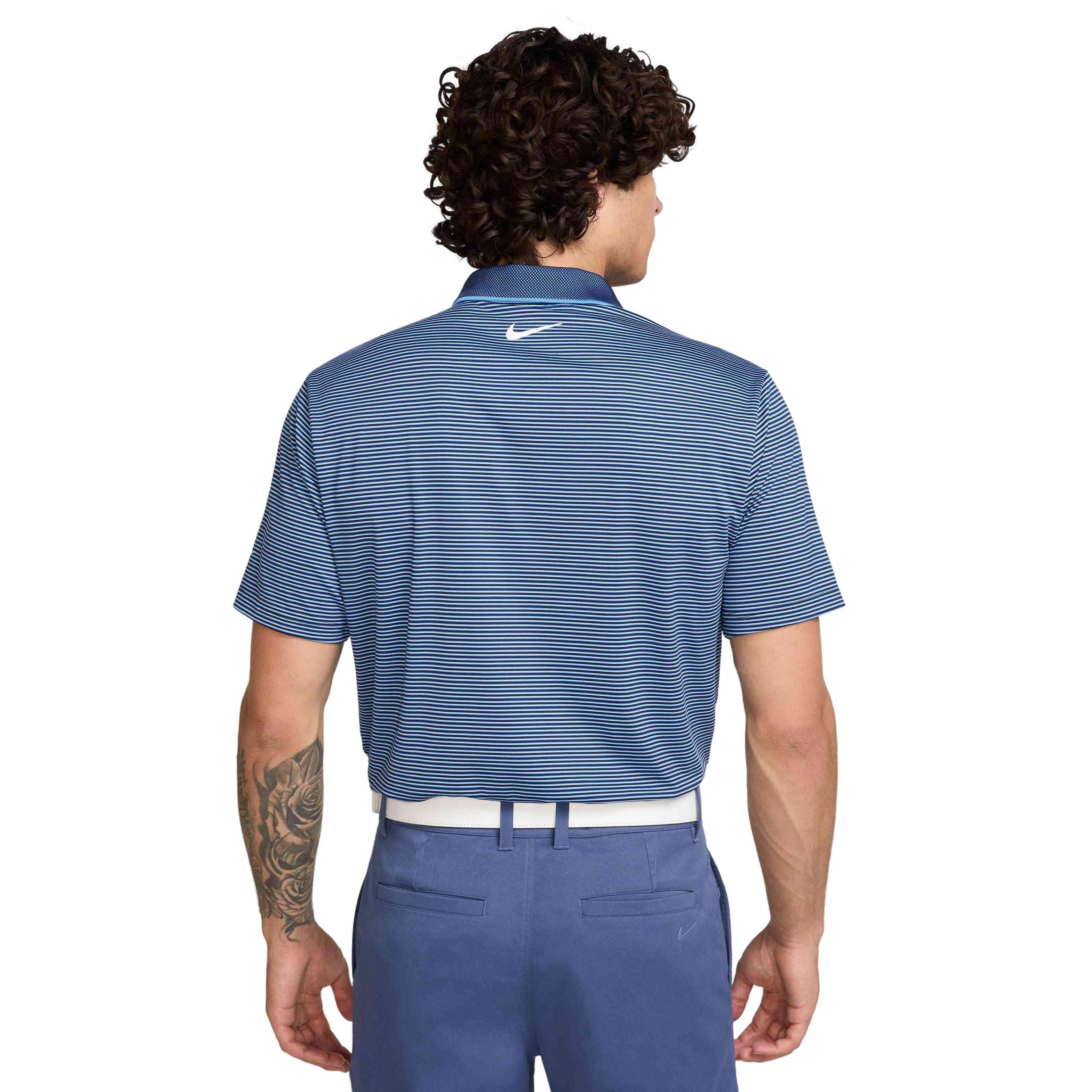 Nike Men's Tour Dri-FIT Striped Golf Polo - NAVY Thumbnail View 2