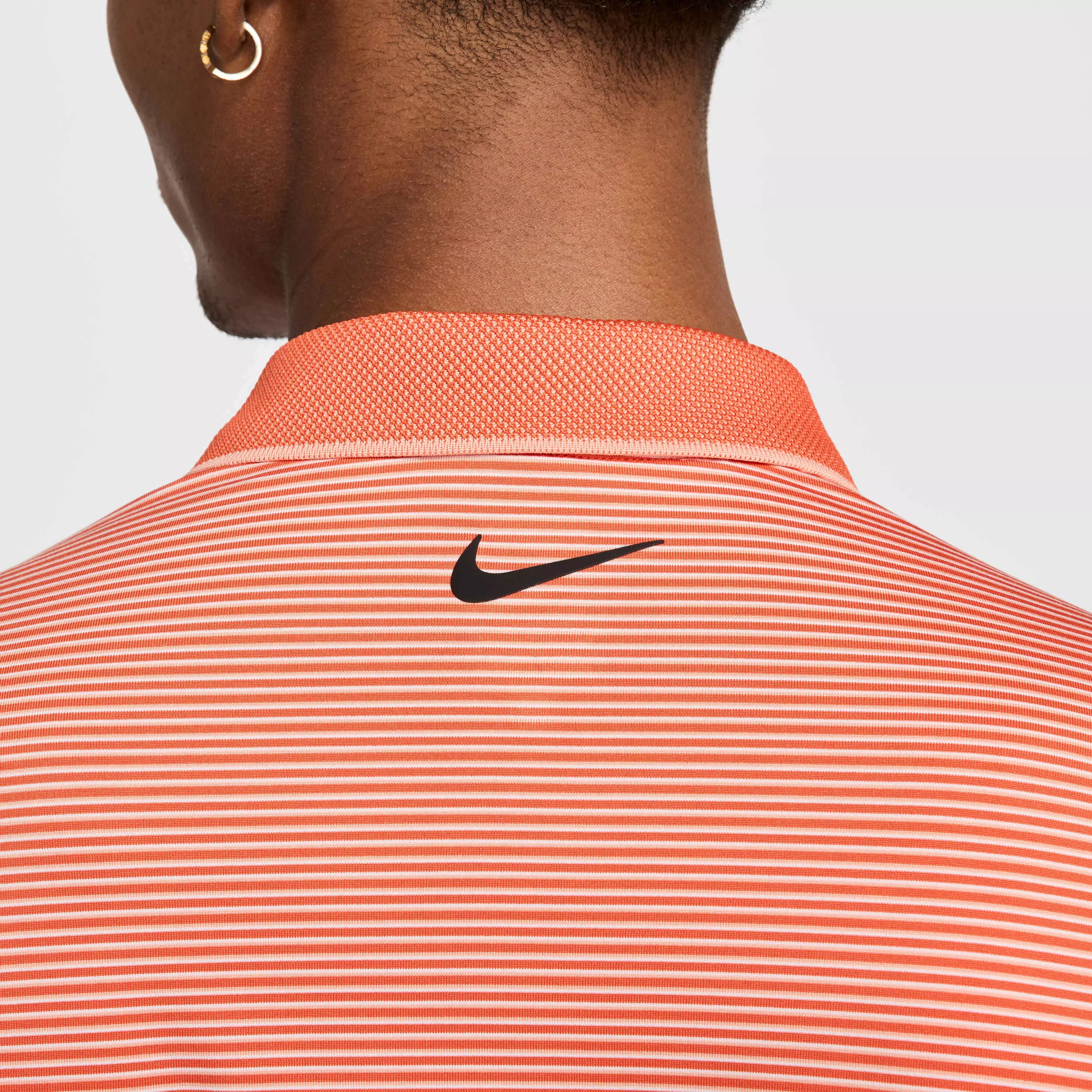 Nike Men's Tour Dri-FIT Striped Golf Polo - ORANGE