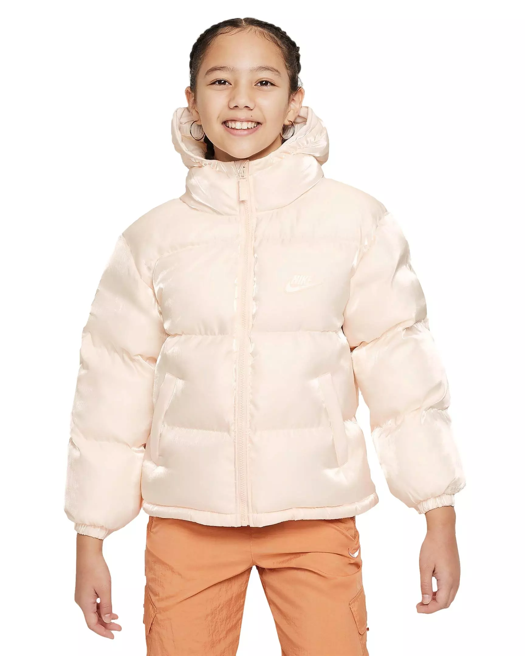 Nike Big Kids' Sportswear Therma-FIT High SYNFL Loose Hooded Jacket -Guava Ice - GUAVA ICE