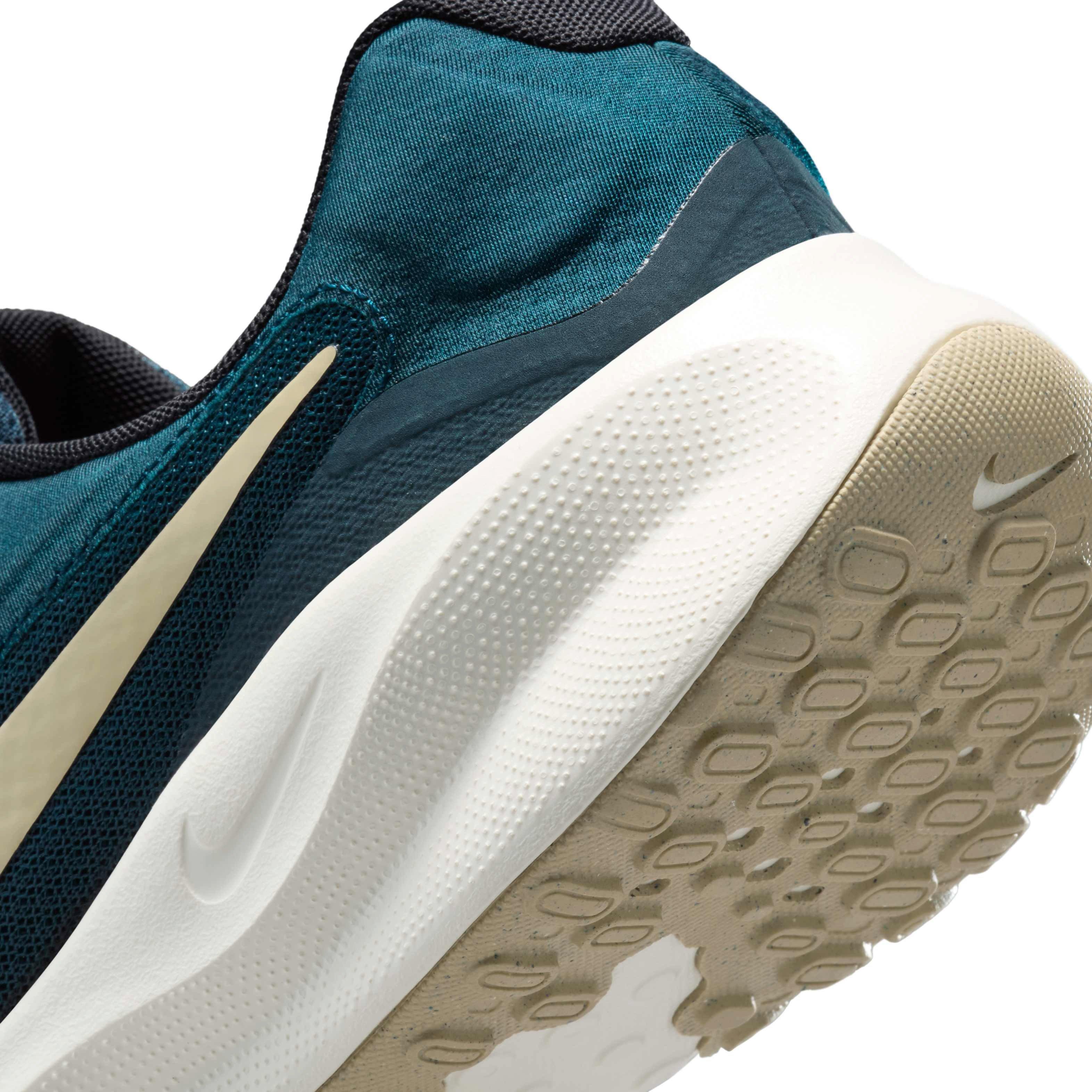 Nike Revolution 7 "Armory Navy/Green Strike/Hyper Pink/Desert Khaki" Men's Running Shoe - NAVY/GREEN/PINK/KHAKI Thumbnail View 8