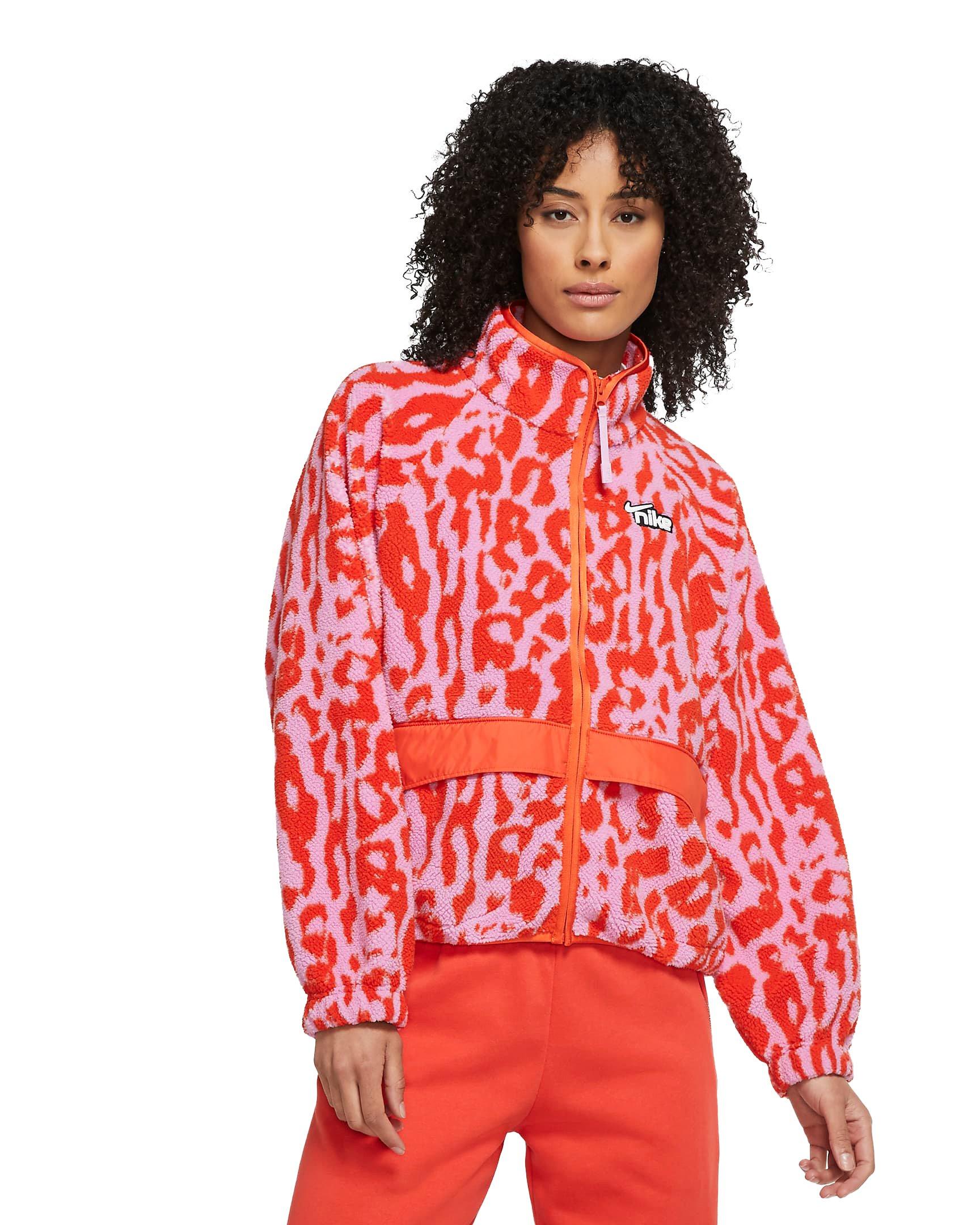 orange nike windbreaker womens