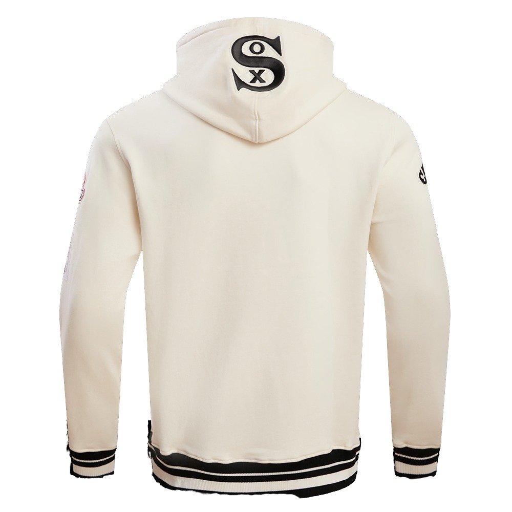Pro Standard Men's MLB Chicago White Sox Retro Classic Fleece Pullover Hoodie - Eggshell/Black - EGGSHELL/BLACK Thumbnail View 2