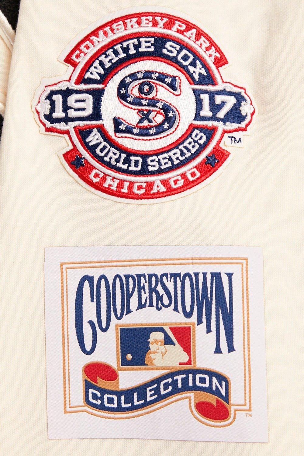 Pro Standard Men's MLB Chicago White Sox Retro Classic Fleece Pullover Hoodie - Eggshell/Black - EGGSHELL/BLACK Thumbnail View 5