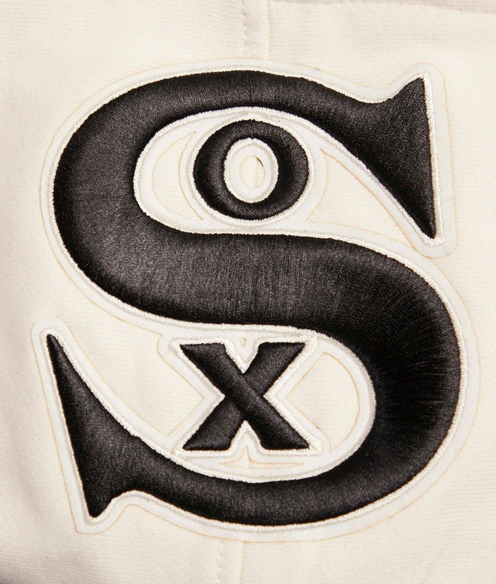 Pro Standard Men's MLB Chicago White Sox Retro Classic Fleece Pullover Hoodie - Eggshell/Black - EGGSHELL/BLACK Thumbnail View 7