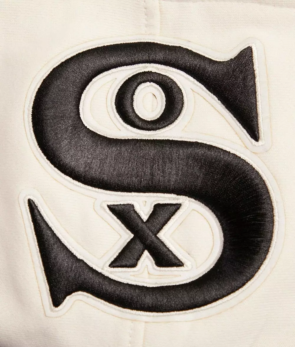 Pro Standard Men's MLB Chicago White Sox Retro Classic Fleece Pullover Hoodie - Eggshell/Black - EGGSHELL/BLACK