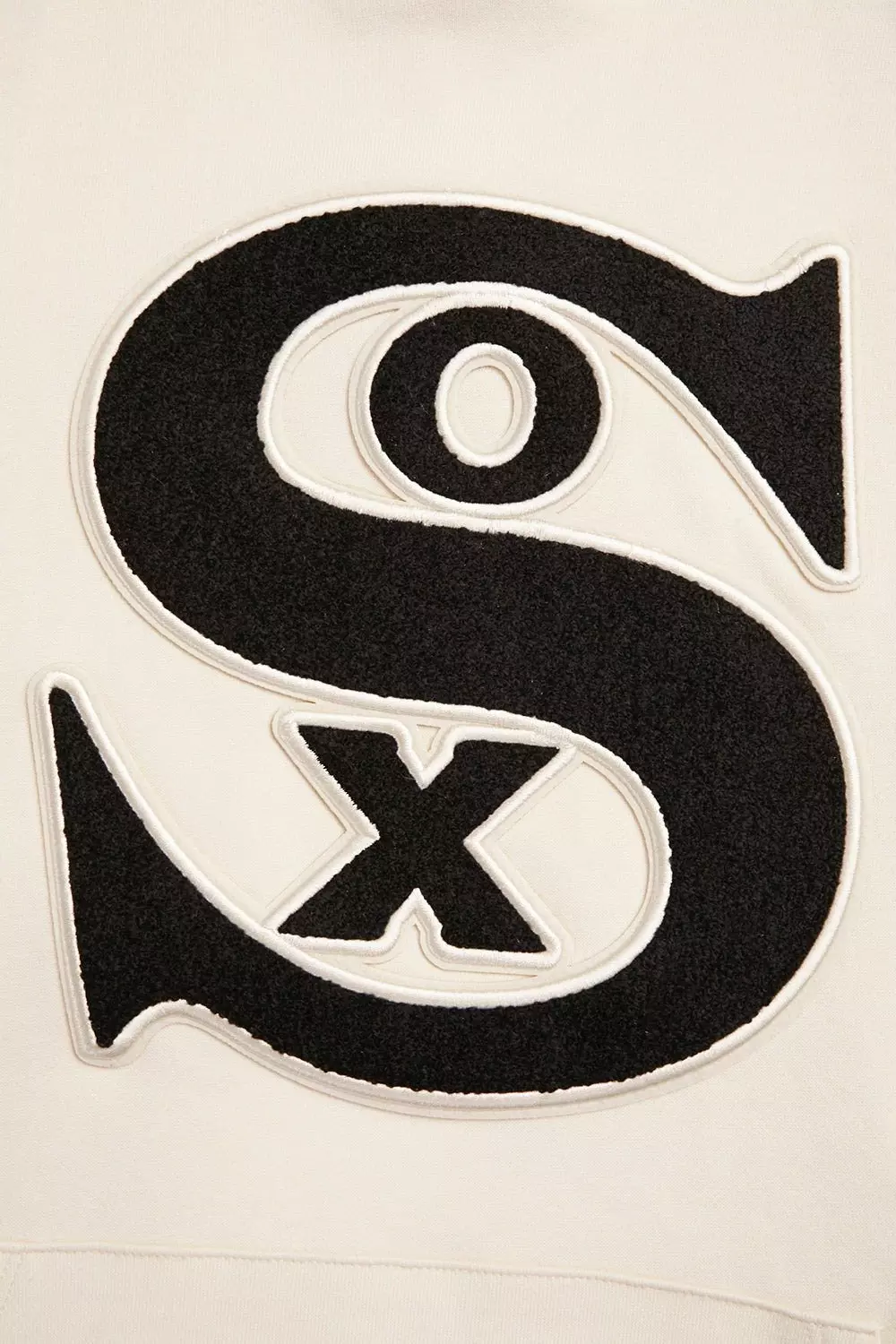 Pro Standard Men's MLB Chicago White Sox Retro Classic Fleece Pullover Hoodie - Eggshell/Black - EGGSHELL/BLACK