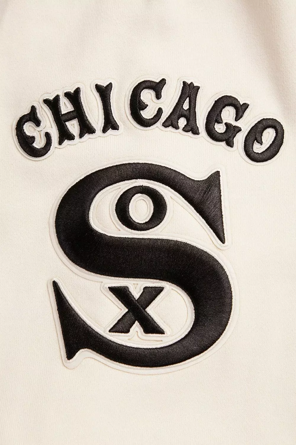 Pro Standard Men's MLB Chicago White Sox Retro Classic Fleece Pullover Hoodie - Eggshell/Black - EGGSHELL/BLACK