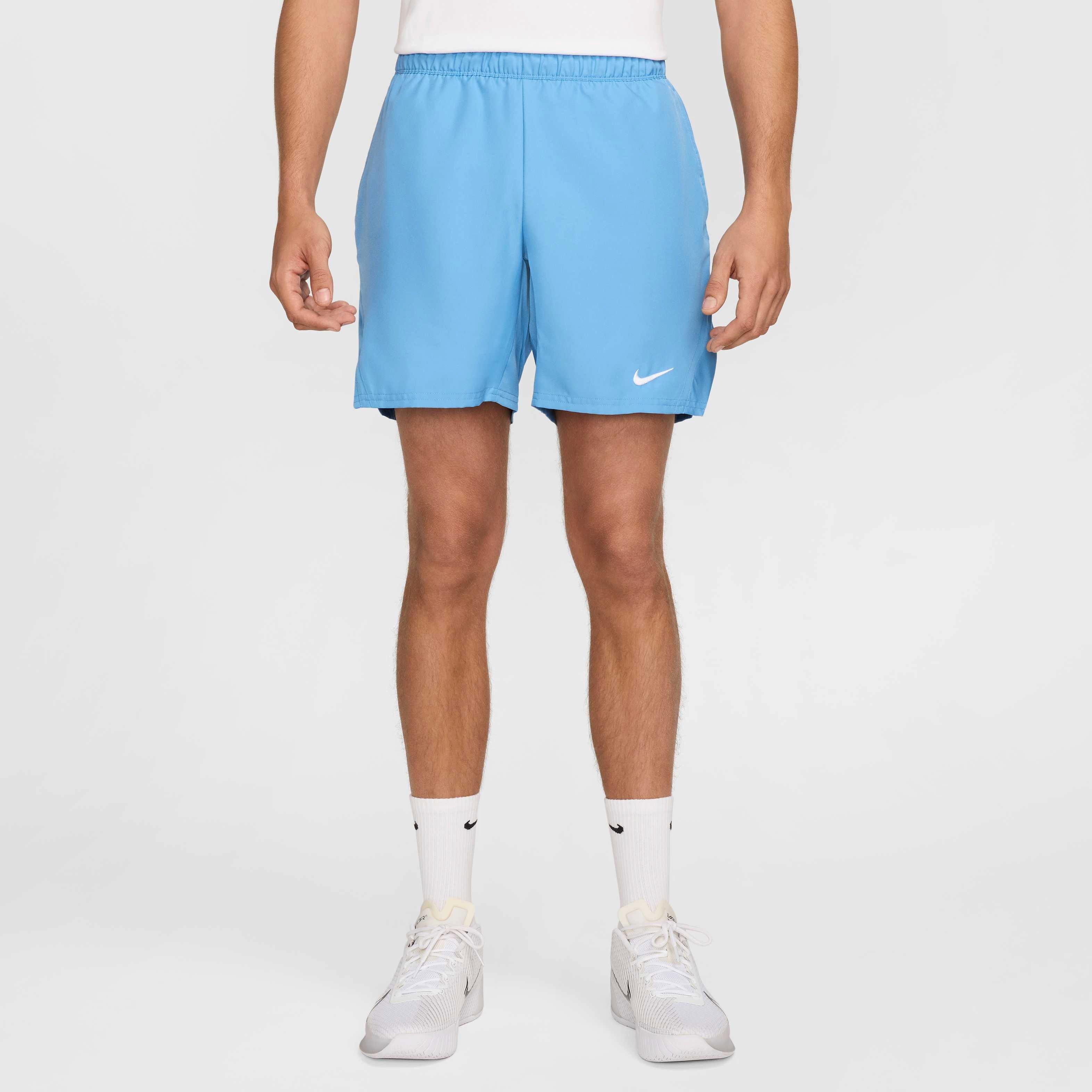 NikeCourt Men's Victory Dri-FIT 7" Tennis Shorts - BLUE Thumbnail View 3
