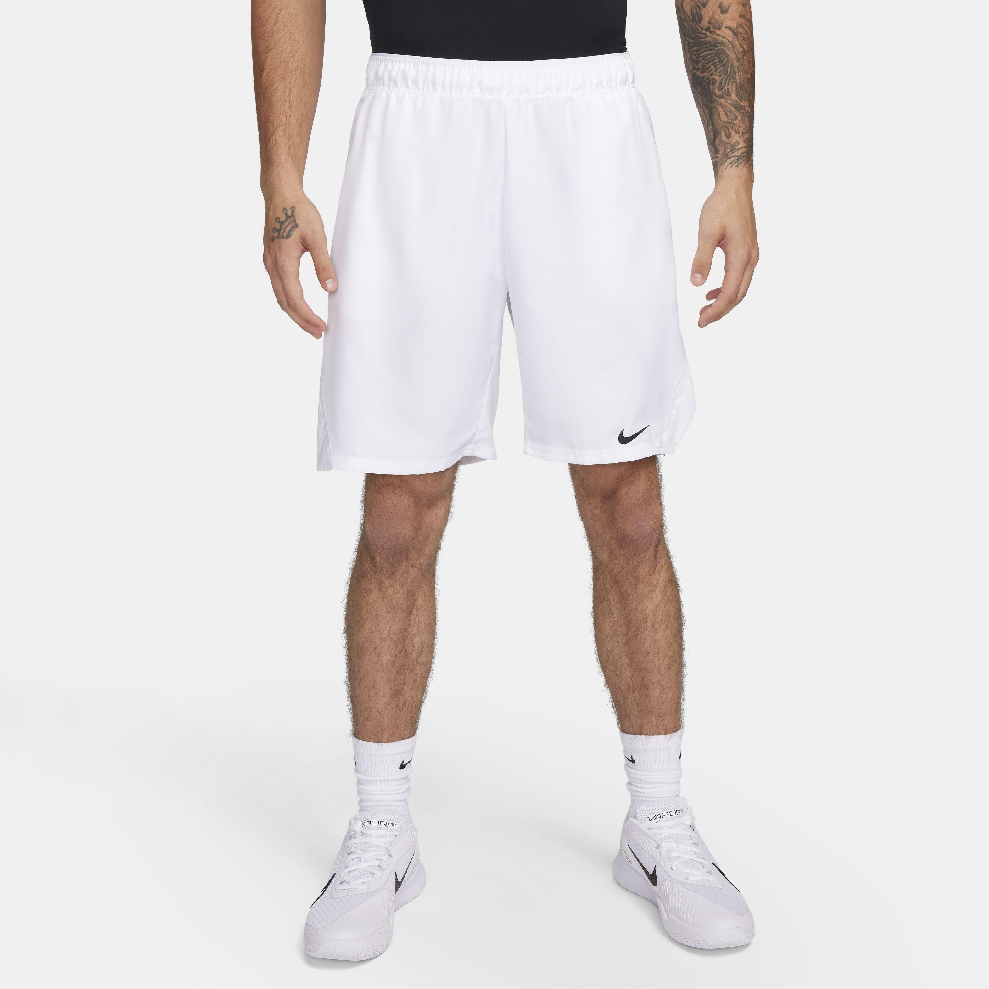 NikeCourt Men's Victory Dri-FIT 9" Tennis Shorts - WHITE Thumbnail View 3