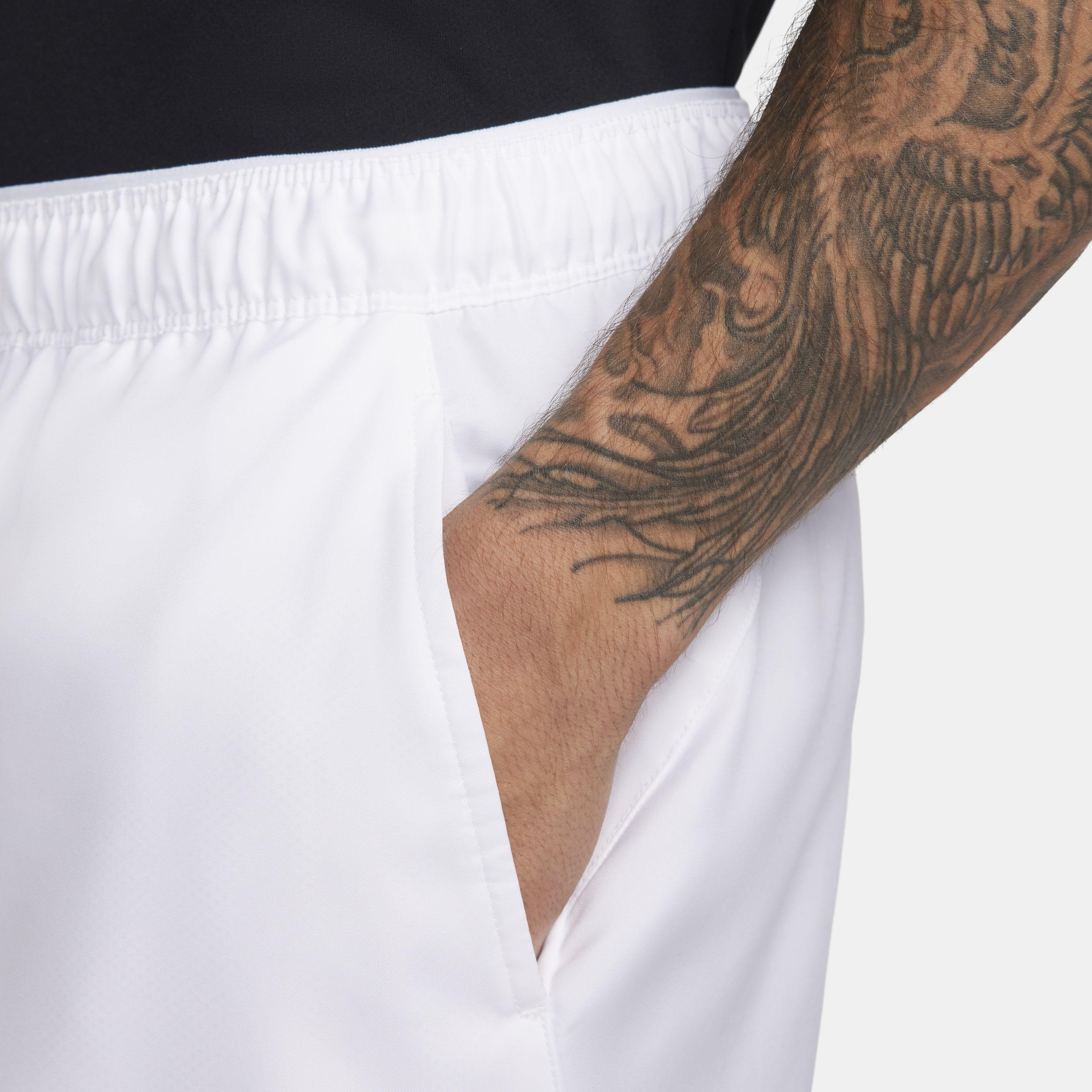 NikeCourt Men's Victory Dri-FIT 9" Tennis Shorts - WHITE Thumbnail View 5