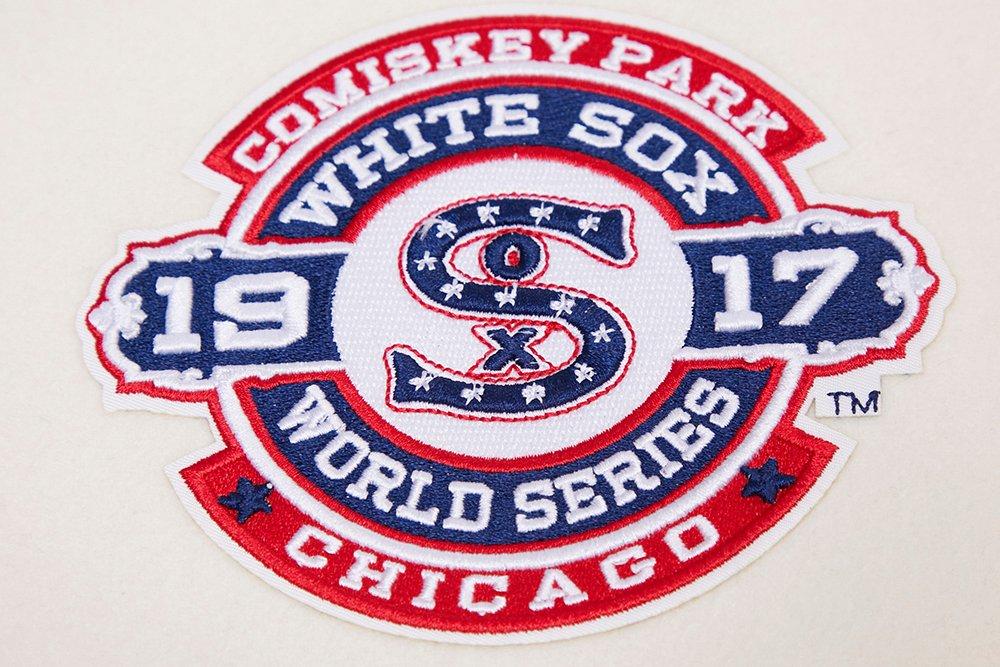 Pro Standard Men's MLB Chicago White Sox Retro Classic Rib Wool Varsity Jacket -Eggshell/Black - EGGSHELL/BLACK Thumbnail View 5