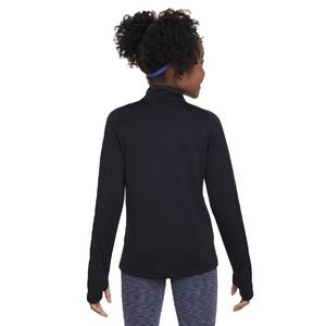 Nike Big Girls' Dri-FIT Long-Sleeve 1/2-Zip Top -Black