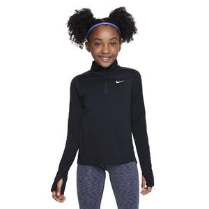 Nike Big Girls' Dri-FIT Long-Sleeve 1/2-Zip Top -Black