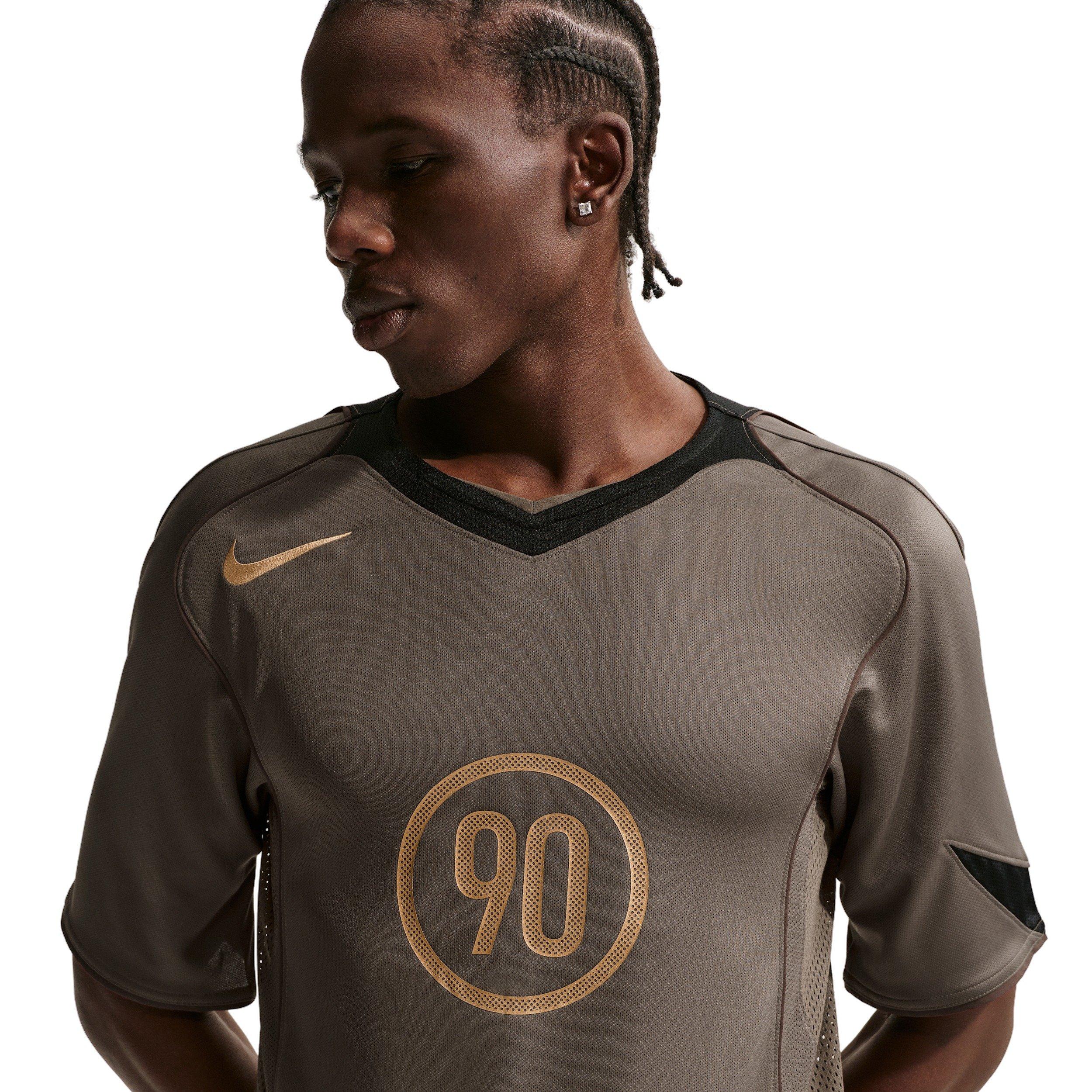 Nike Men's Total 90 Dri-FIT Short Sleeve Soccer Top - BROWN Thumbnail View 3