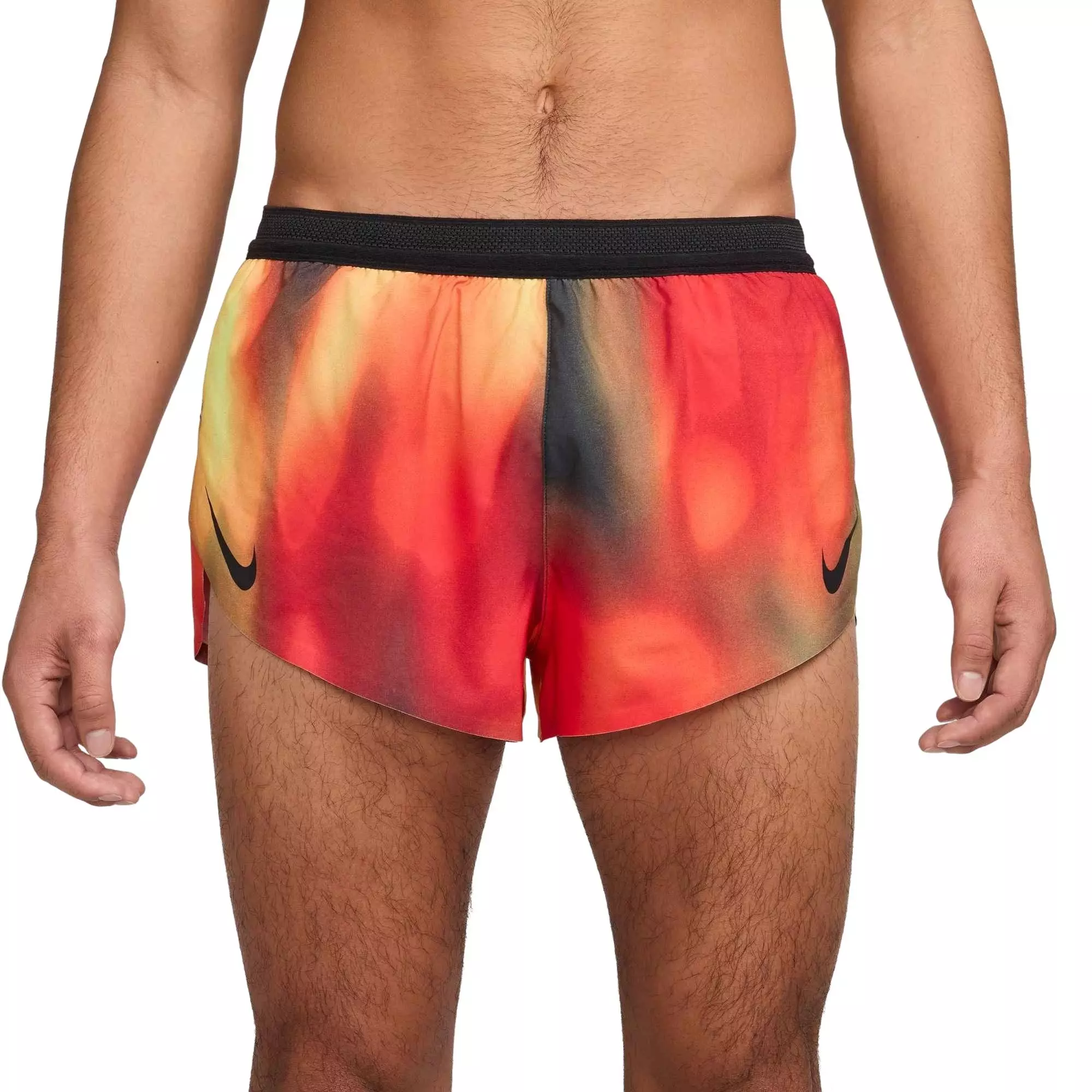 Nike Men's AeroSwift Elite Entry Dri-FIT ADV Running Shorts -Yellow/Red/Black - YELLOW/RED/BLACK
