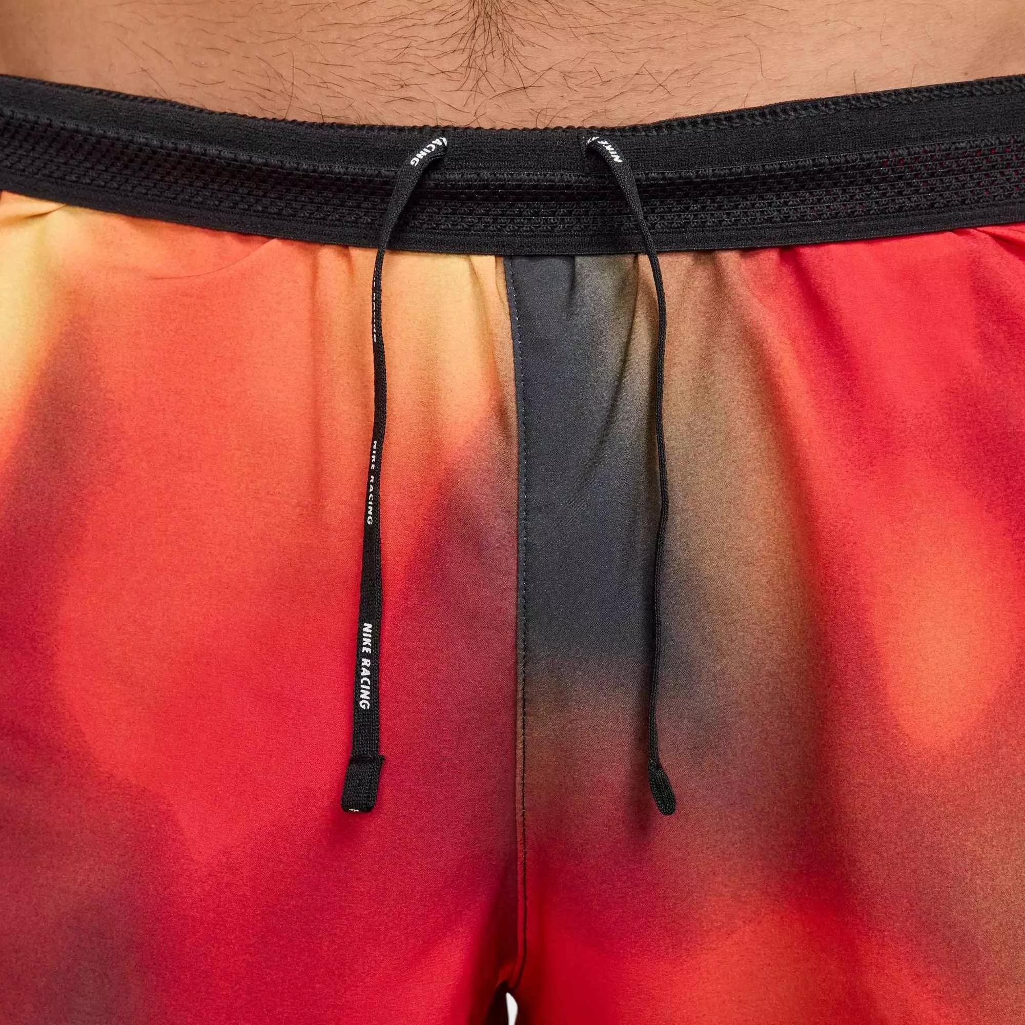 Nike Men's AeroSwift Elite Entry Dri-FIT ADV Running Shorts -Yellow/Red/Black - YELLOW/RED/BLACK