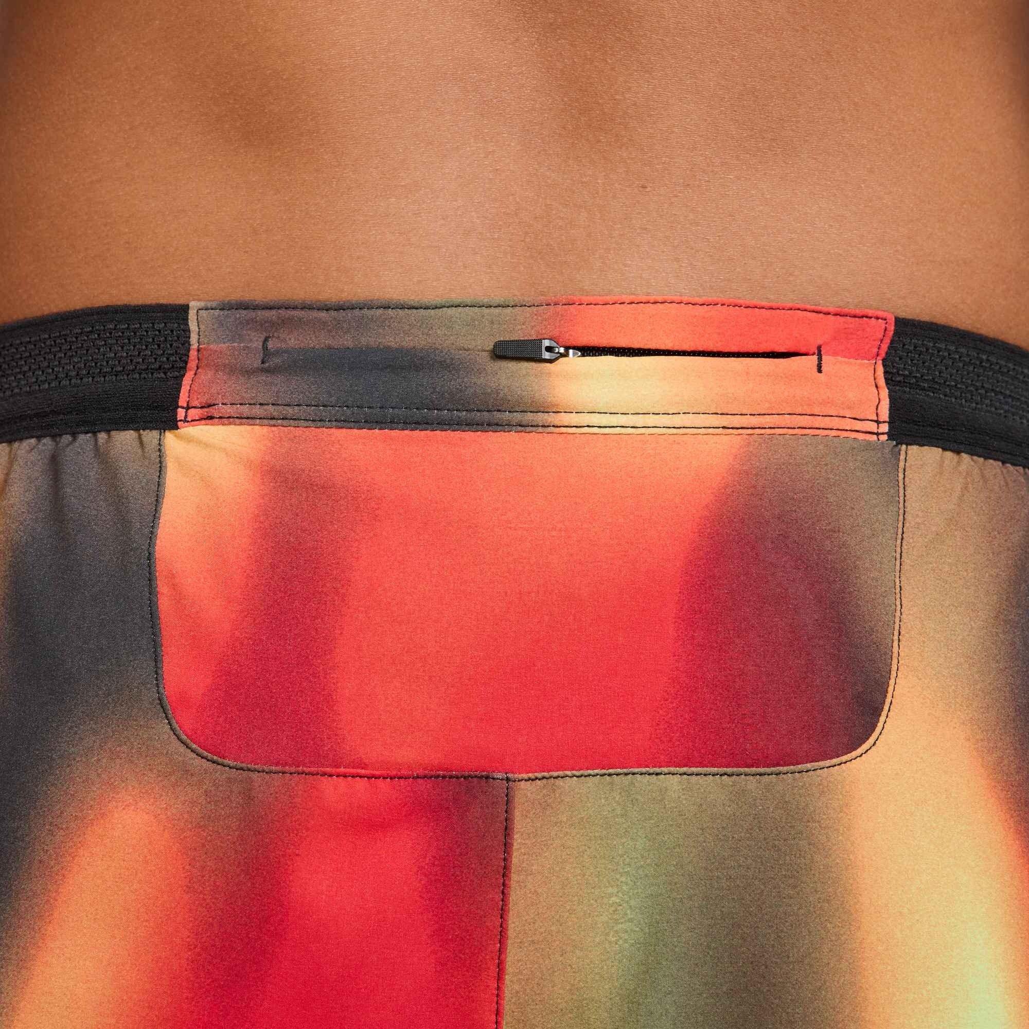 Nike Men's AeroSwift Elite Entry Dri-FIT ADV Running Shorts -Yellow/Red/Black - YELLOW/RED/BLACK Thumbnail View 6