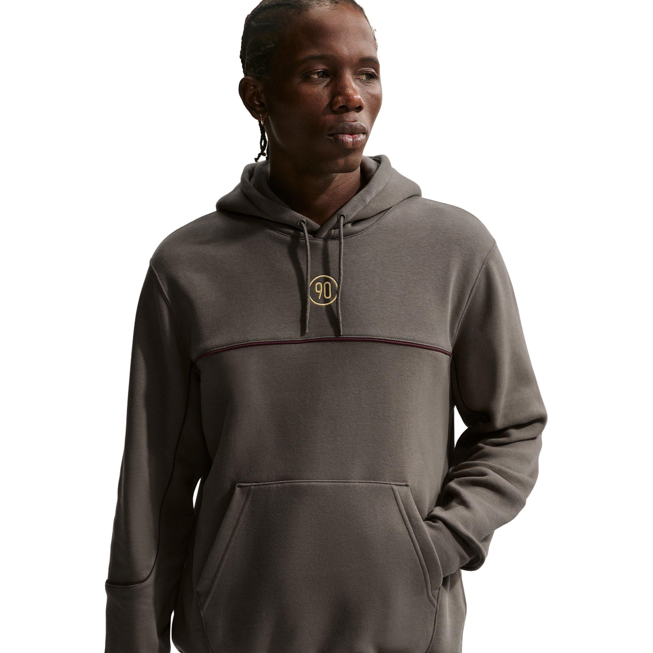 Nike Men's Club Total 90 Soccer Pullover Hoodie - Brown - BROWN Thumbnail View 1