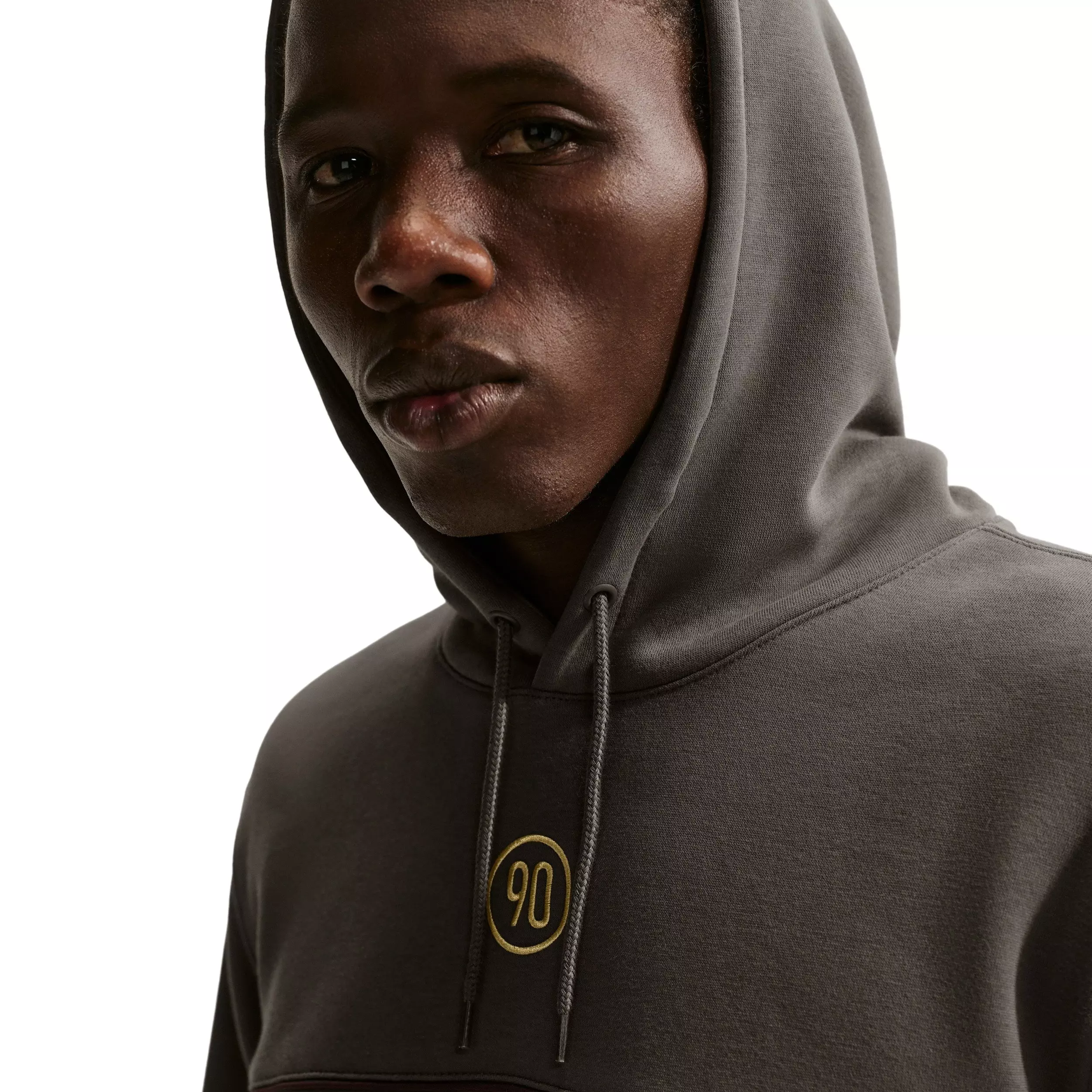 Nike Men's Club Total 90 Soccer Pullover Hoodie - Brown - BROWN