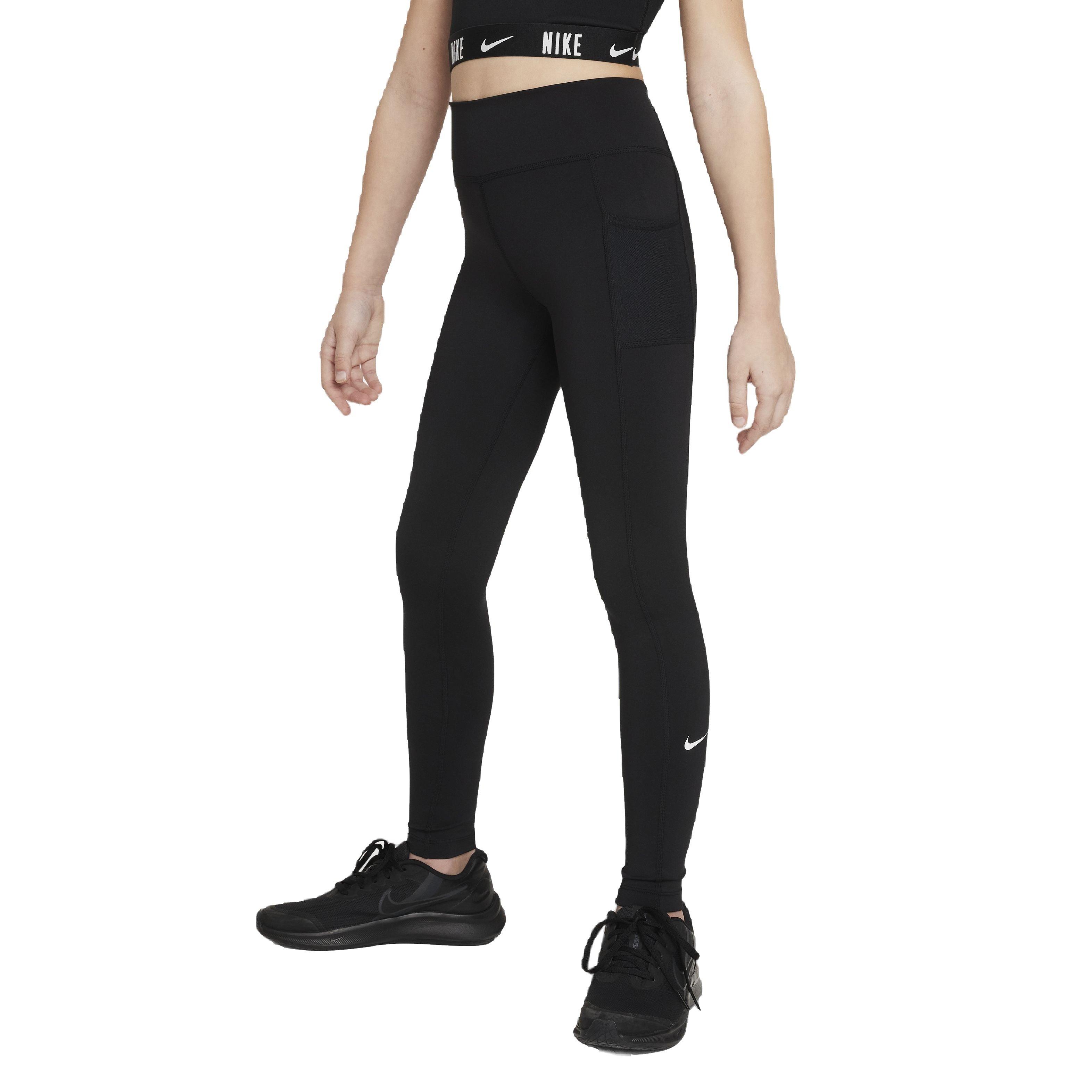 Nike​ Big Girls'​ Dri-FIT One​ Leggings w/Pockets​ -Black