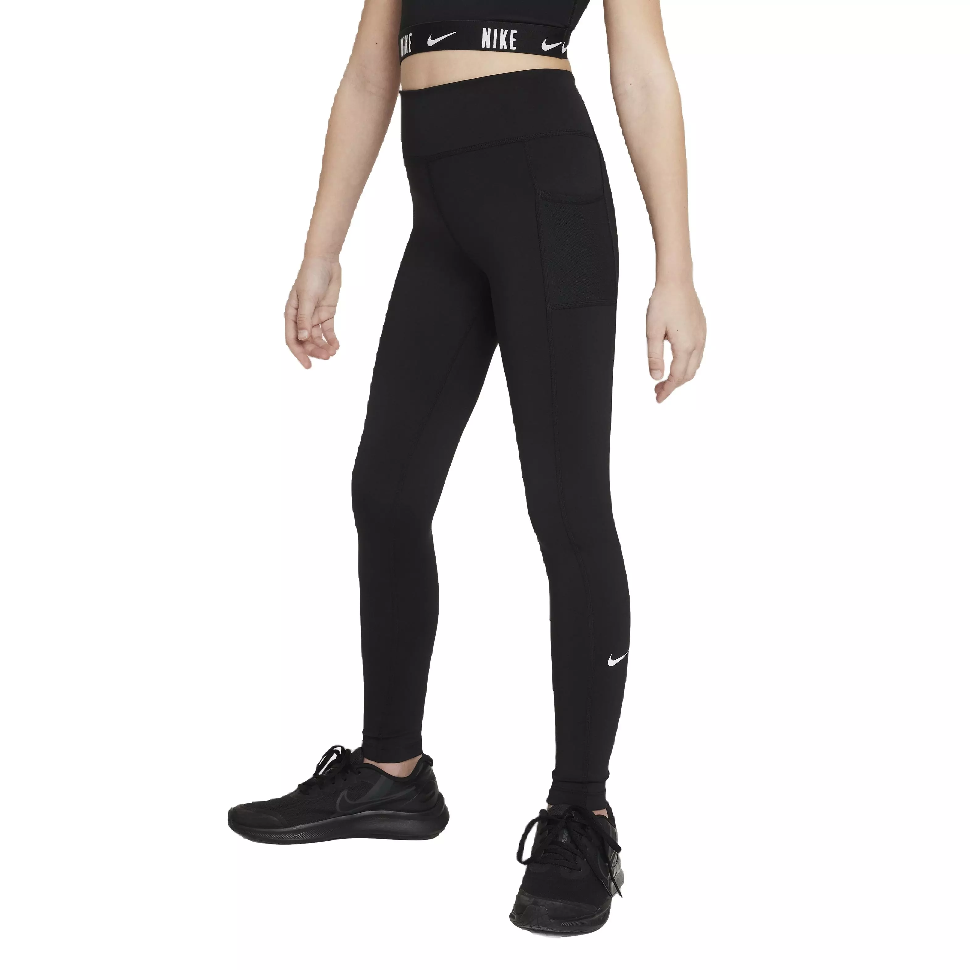 Nike​ Big Girls'​ Dri-FIT One​ Leggings w/Pockets​ -Black