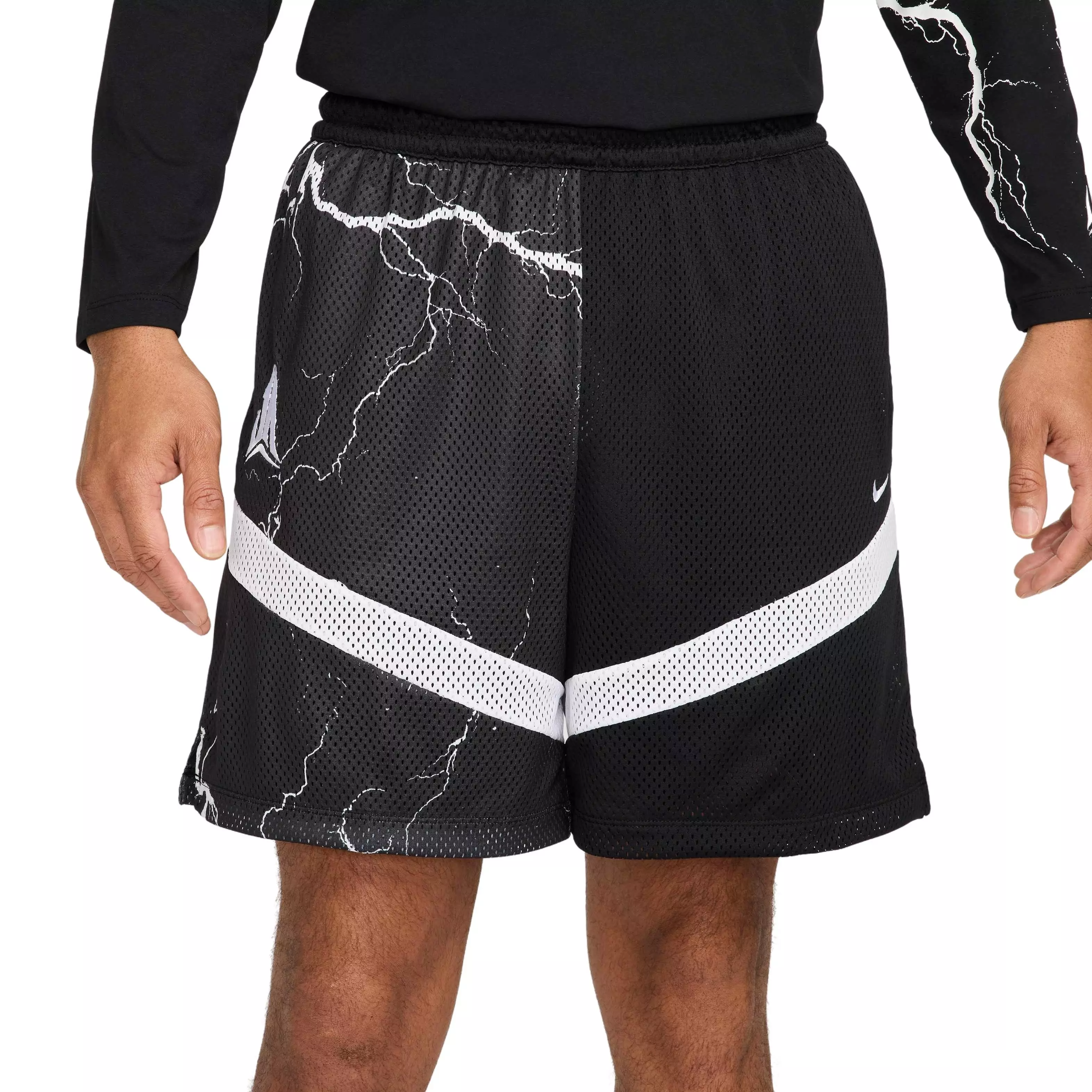 Ja Icon Men's 6" Dri-FIT Basketball Shorts​ -Black/White - BLACK/WHITE