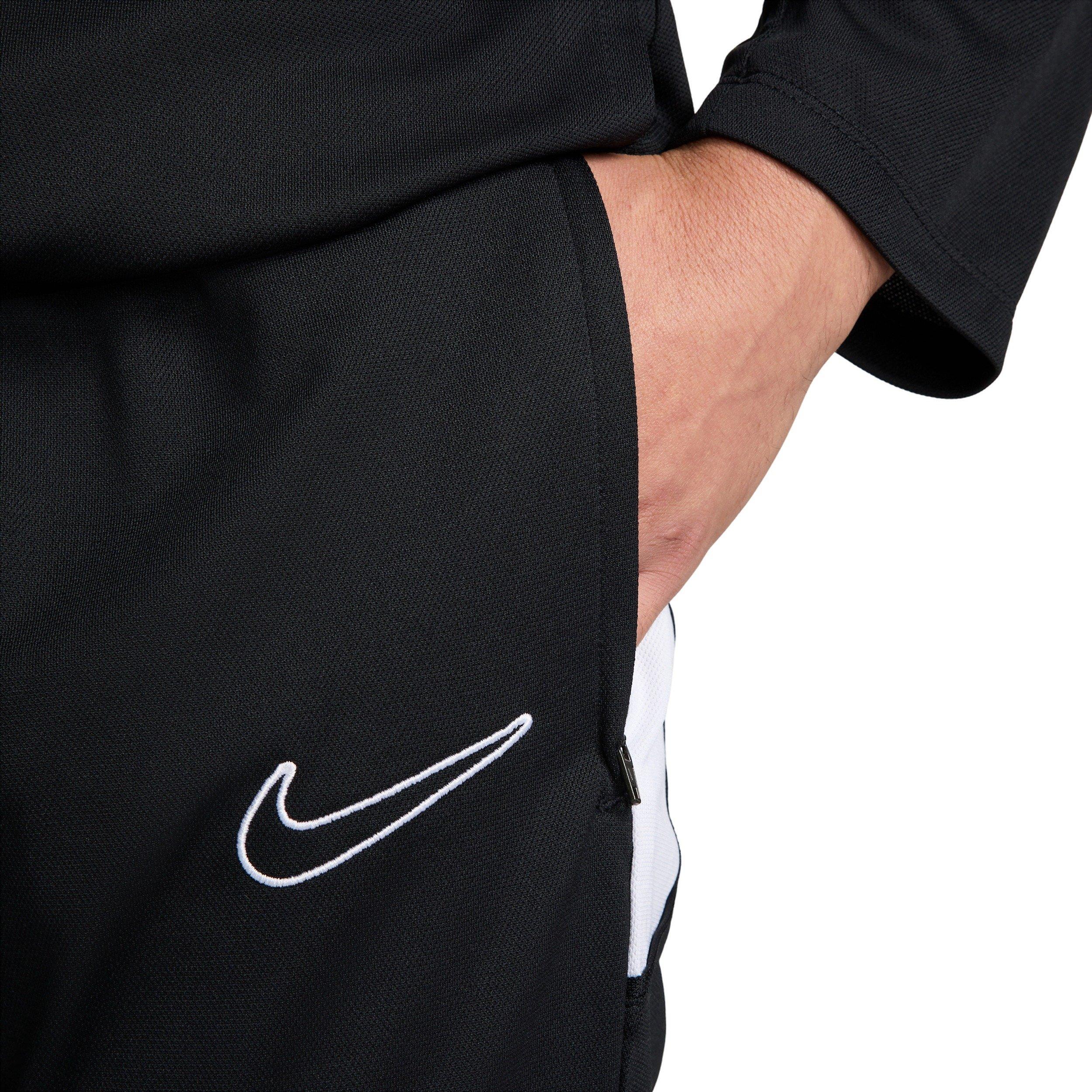 Nike Men's Academy Dri-FIT Soccer Tracksuit - Black/White - BLACK Thumbnail View 6