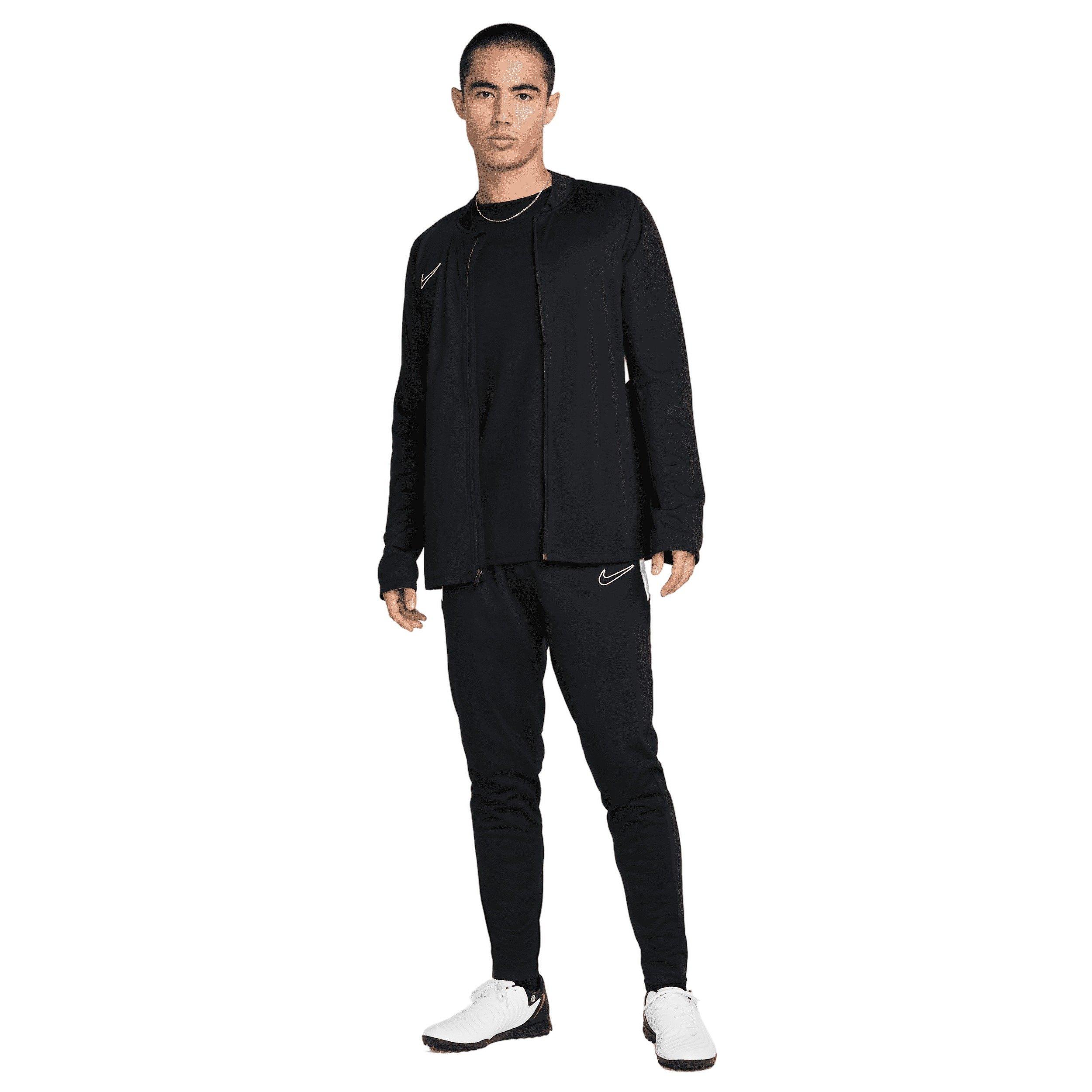 Nike Men's Academy Dri-FIT Soccer Tracksuit - Black/White - BLACK Thumbnail View 7
