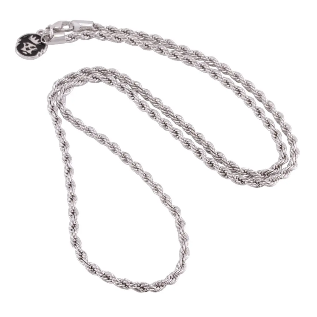King Ice 3mm Rope Chain - White Gold - WHITE GOLD