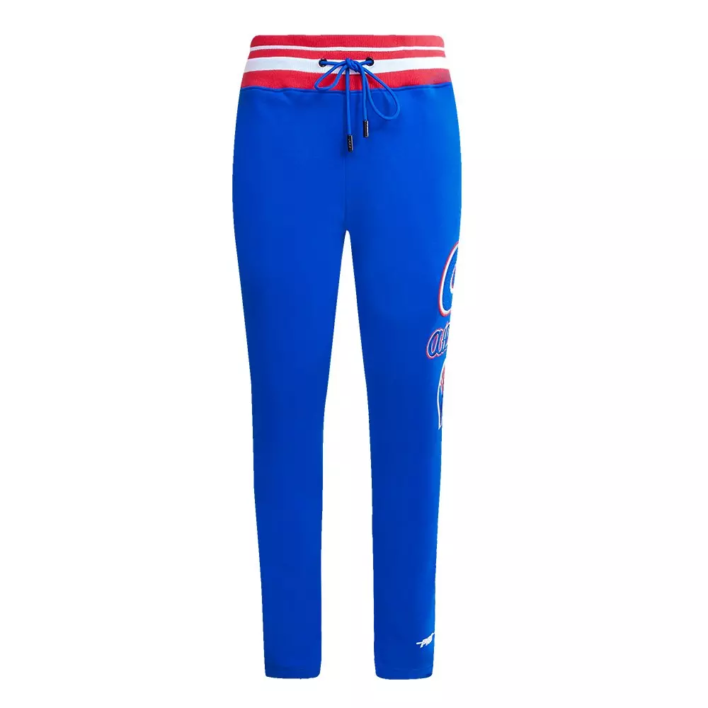 Pro Standard Men's MLB Atlanta Braves Retro Classic Fleece Sweatpants -Royal/Red - ROYAL/RED