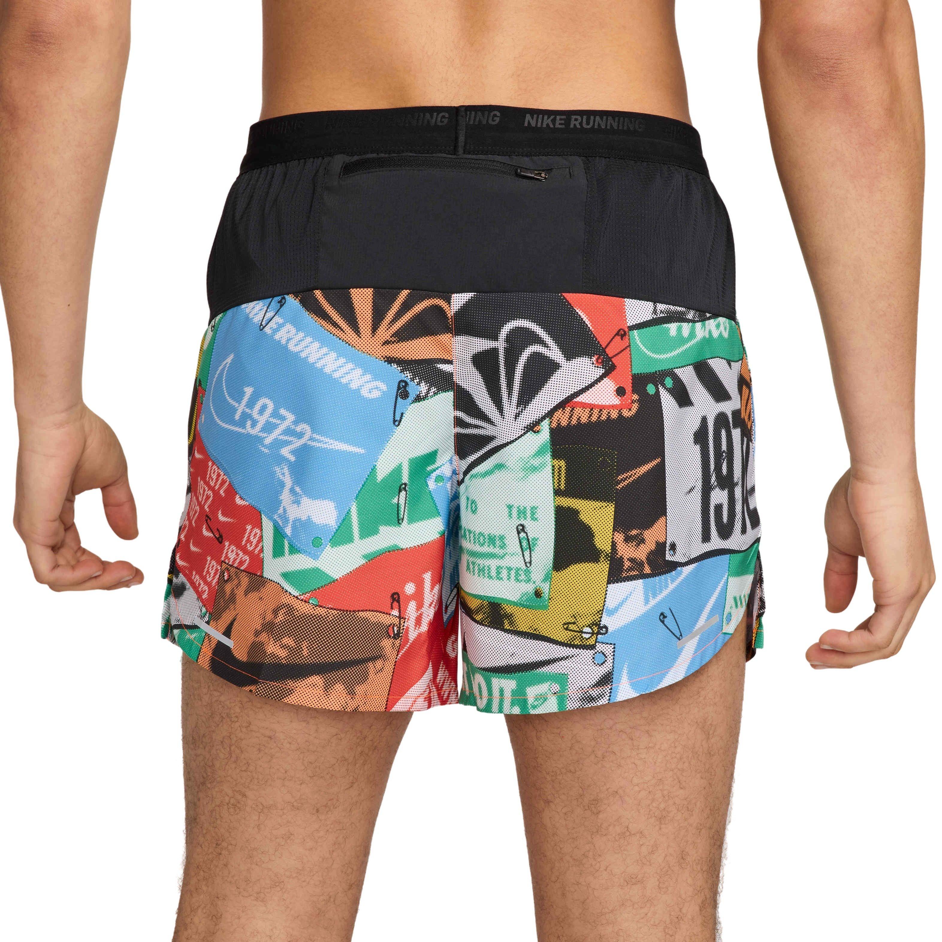 Nike Men's Stride Run Energy Dri-FIT 5" Brief-Lined Running Shorts -Orange/Black - ORANGE/BLACK Thumbnail View 2