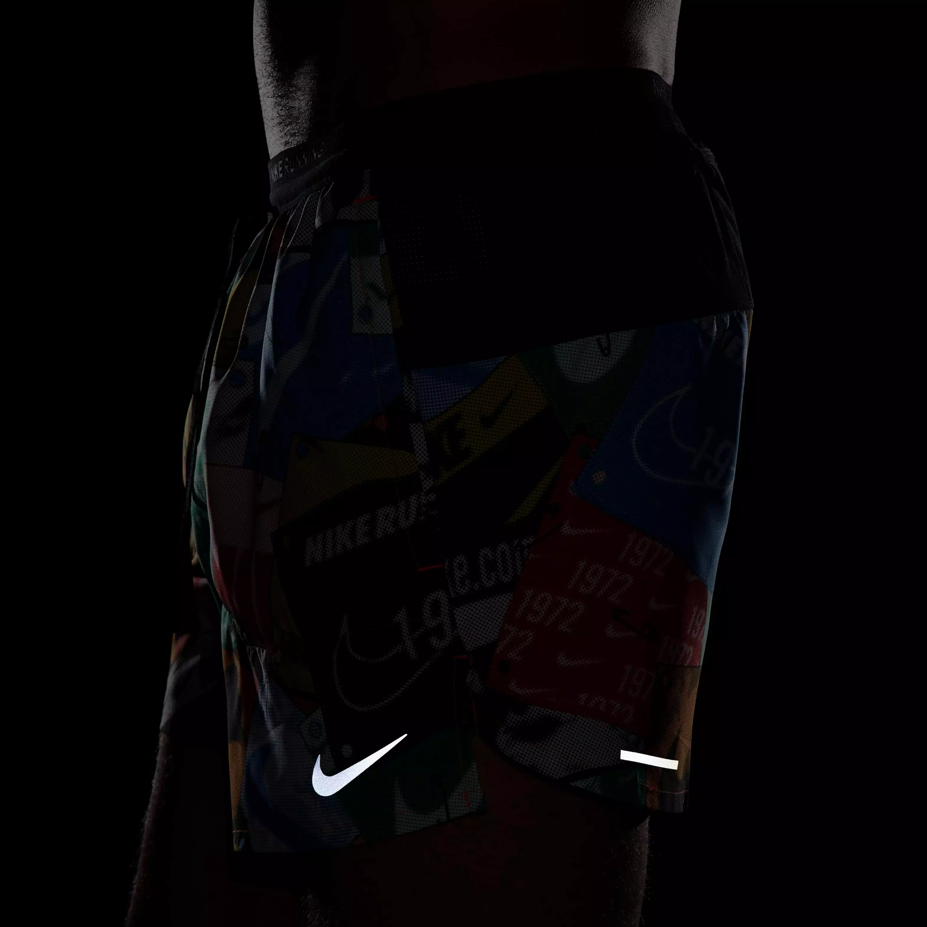 Nike Men's Stride Run Energy Dri-FIT 5" Brief-Lined Running Shorts -Orange/Black - ORANGE/BLACK