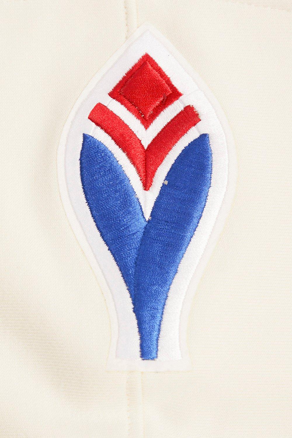 Pro Standard Men's MLB Atlanta Braves Retro Classic Fleece Pullover Hoodie -Eggshell/Red - EGGSHELL/RED Thumbnail View 5