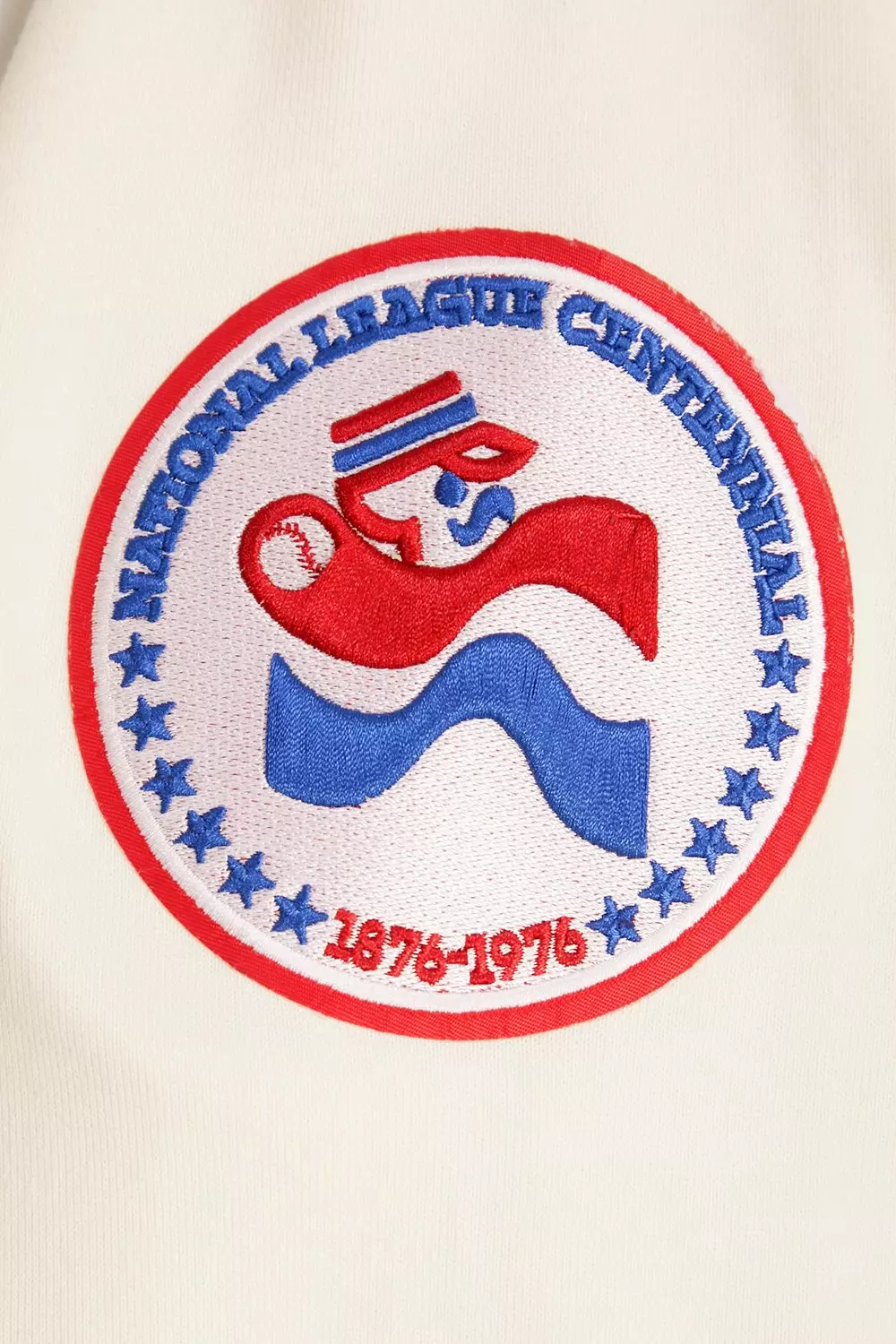 Pro Standard Men's MLB Atlanta Braves Retro Classic Fleece Pullover Hoodie -Eggshell/Red - EGGSHELL/RED