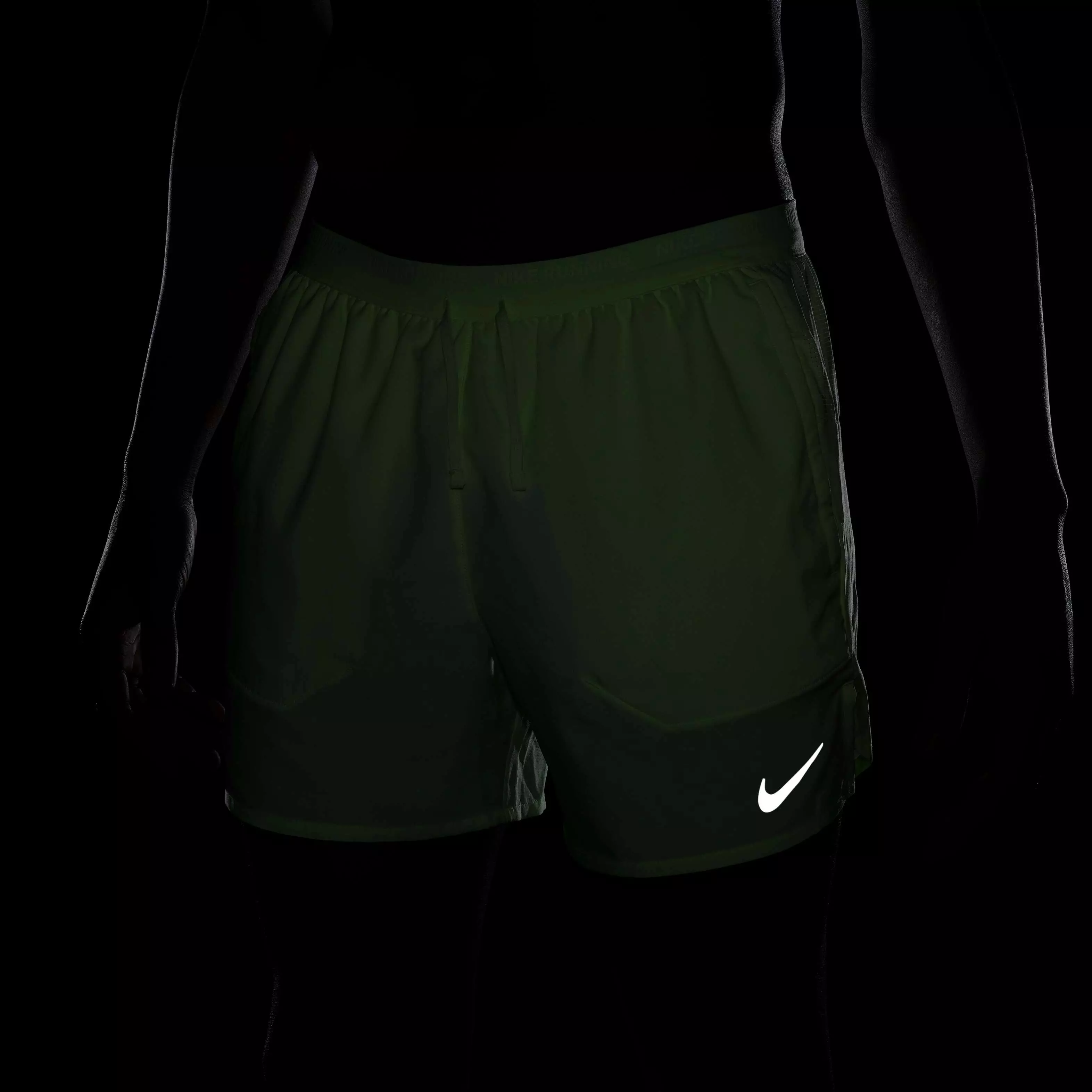 Nike Men's Stride Dri-FIT 5" Brief-Lined Running Shorts - Light Green - YELLOW