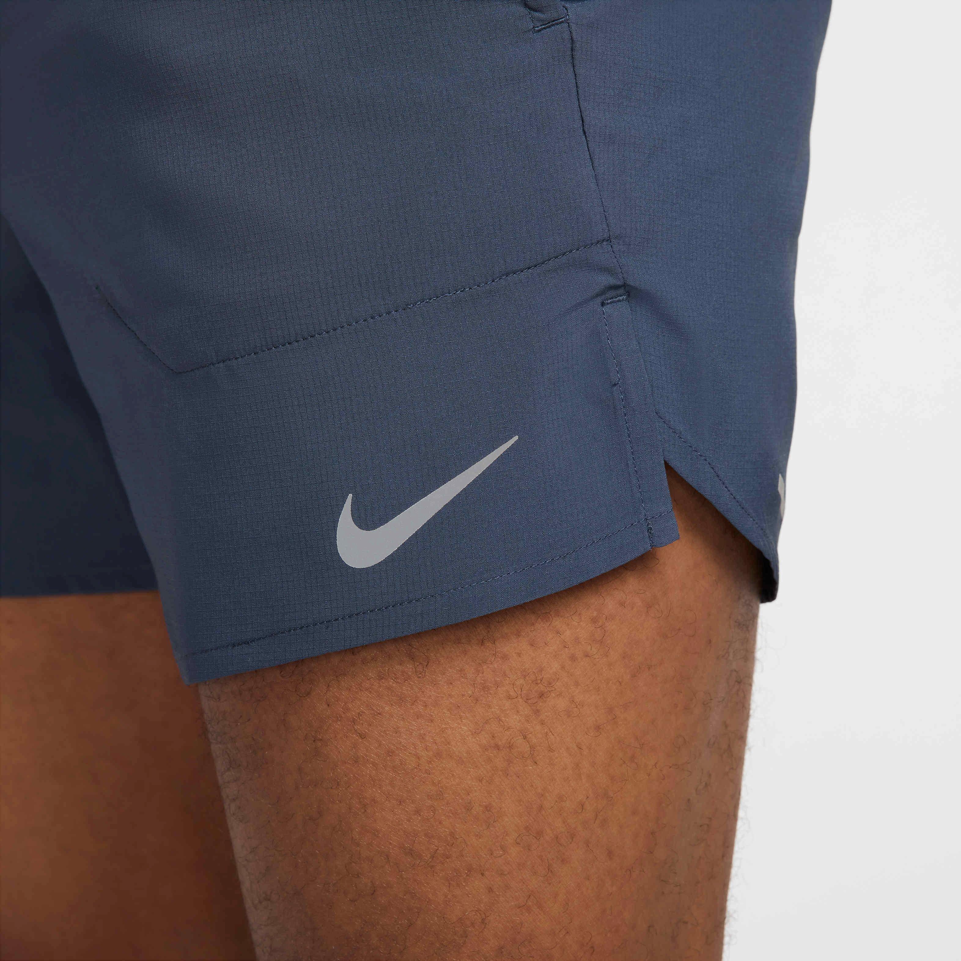 Nike Men's Stride Dri-FIT 5" Brief-Lined Running Shorts - Light Green - BLUE Thumbnail View 5