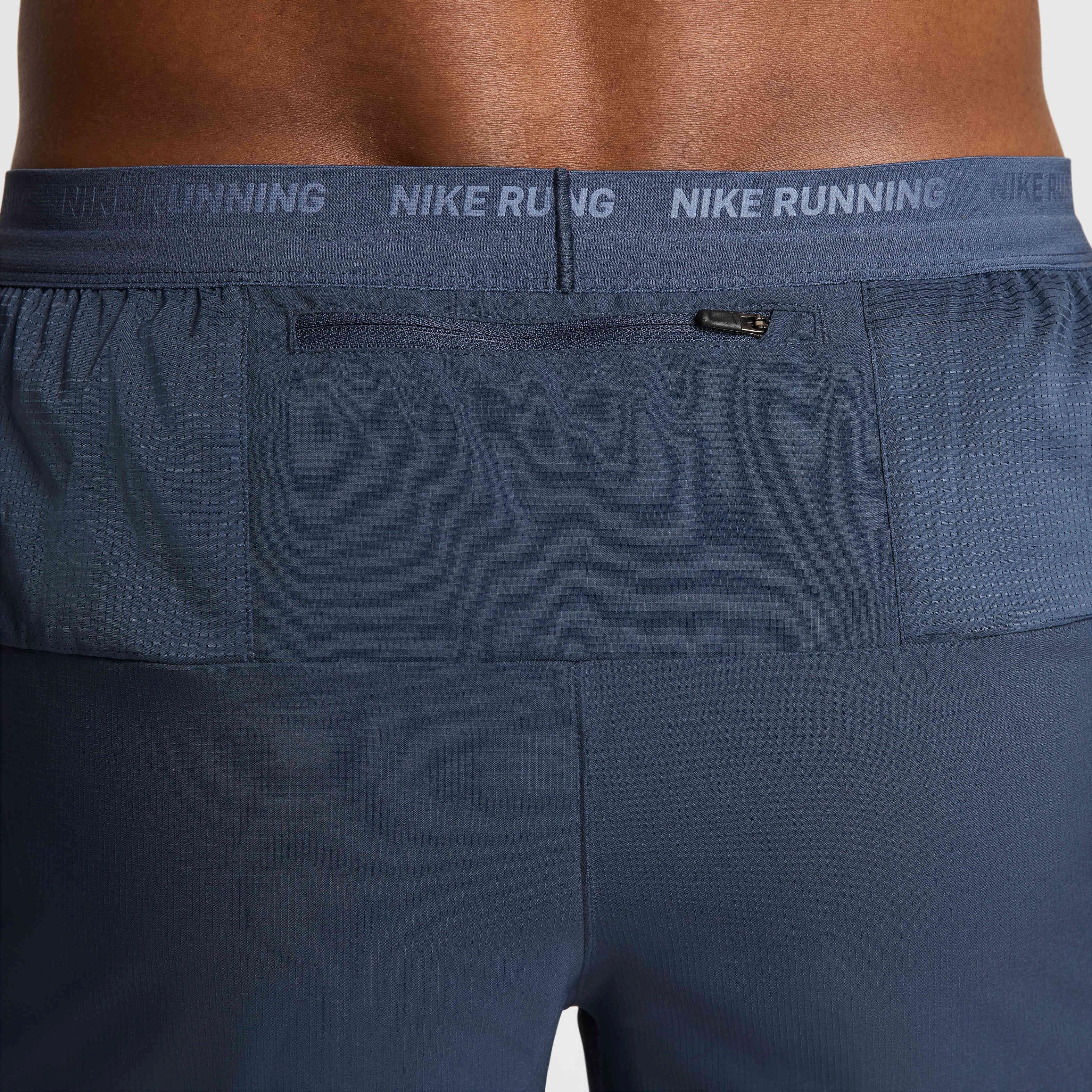 Nike Men's Stride Dri-FIT 5" Brief-Lined Running Shorts - BLUE Thumbnail View 6