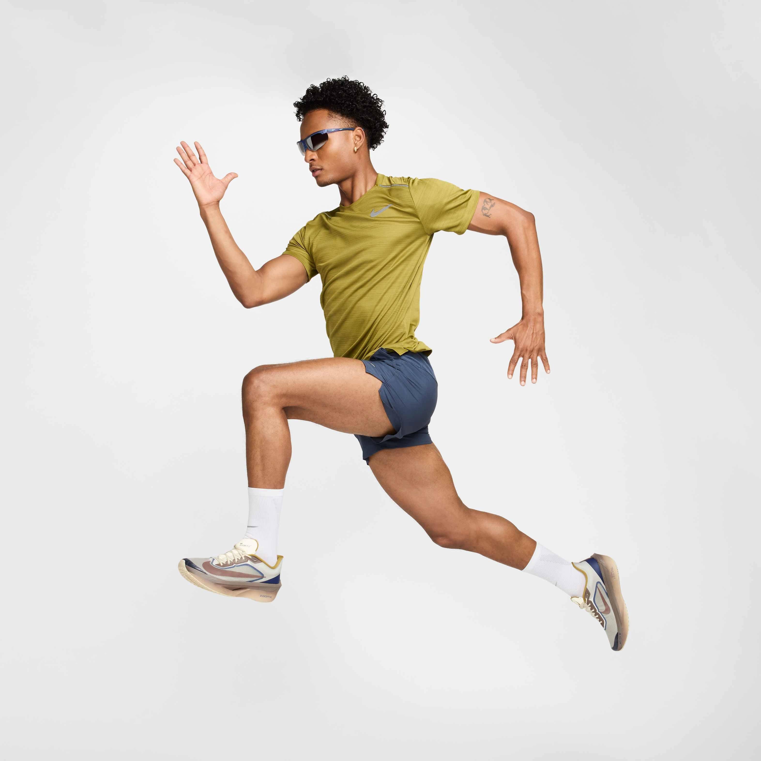 Nike Men's Stride Dri-FIT 5" Brief-Lined Running Shorts - BLUE Thumbnail View 7