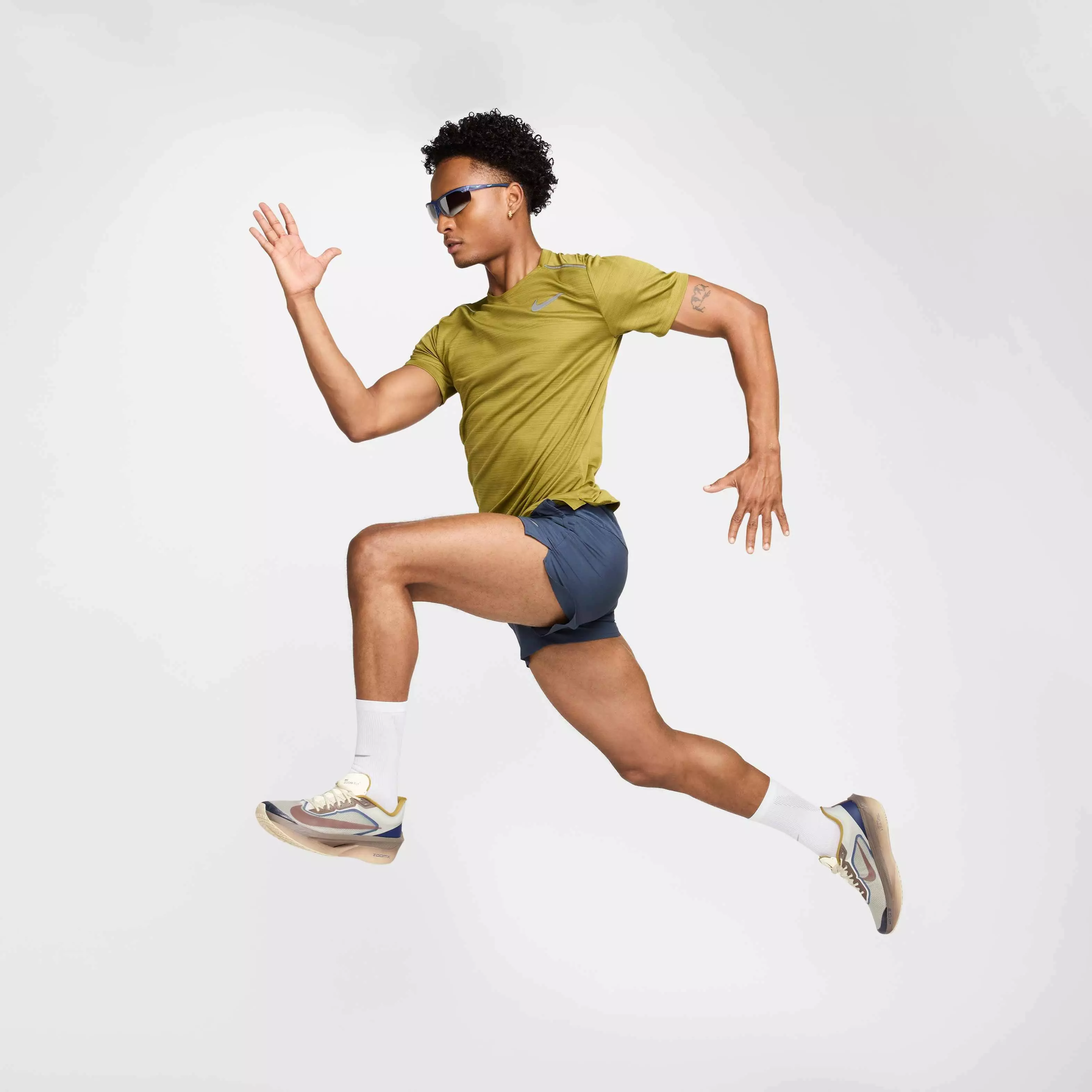 Nike Men's Stride Dri-FIT 5" Brief-Lined Running Shorts - BLUE